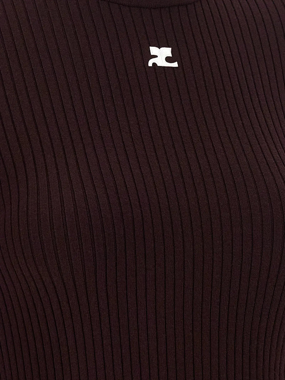 Courrèges Bordeaux Viscose Cardigan