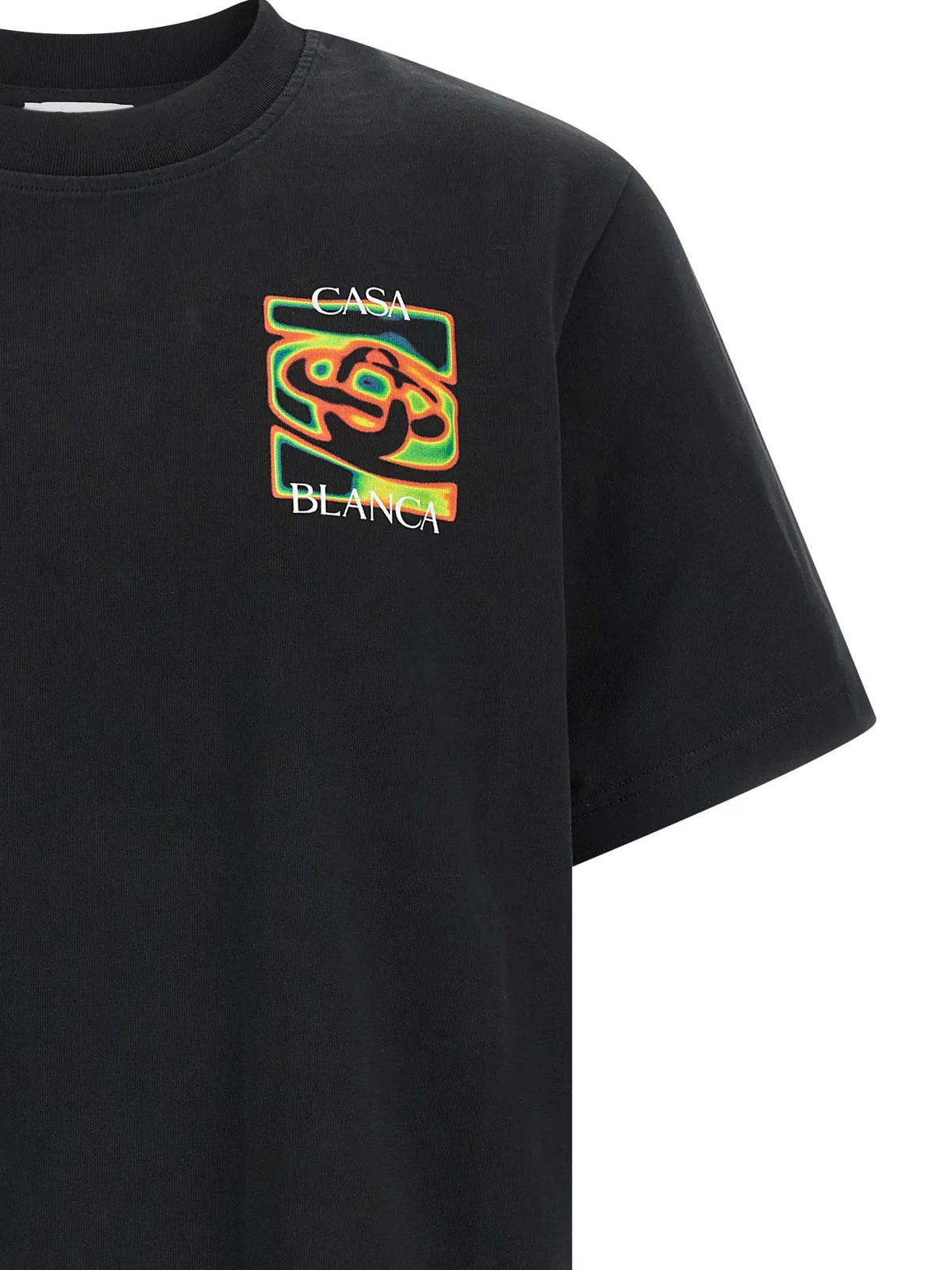 T-shirt Casablanca en coton biologique noir