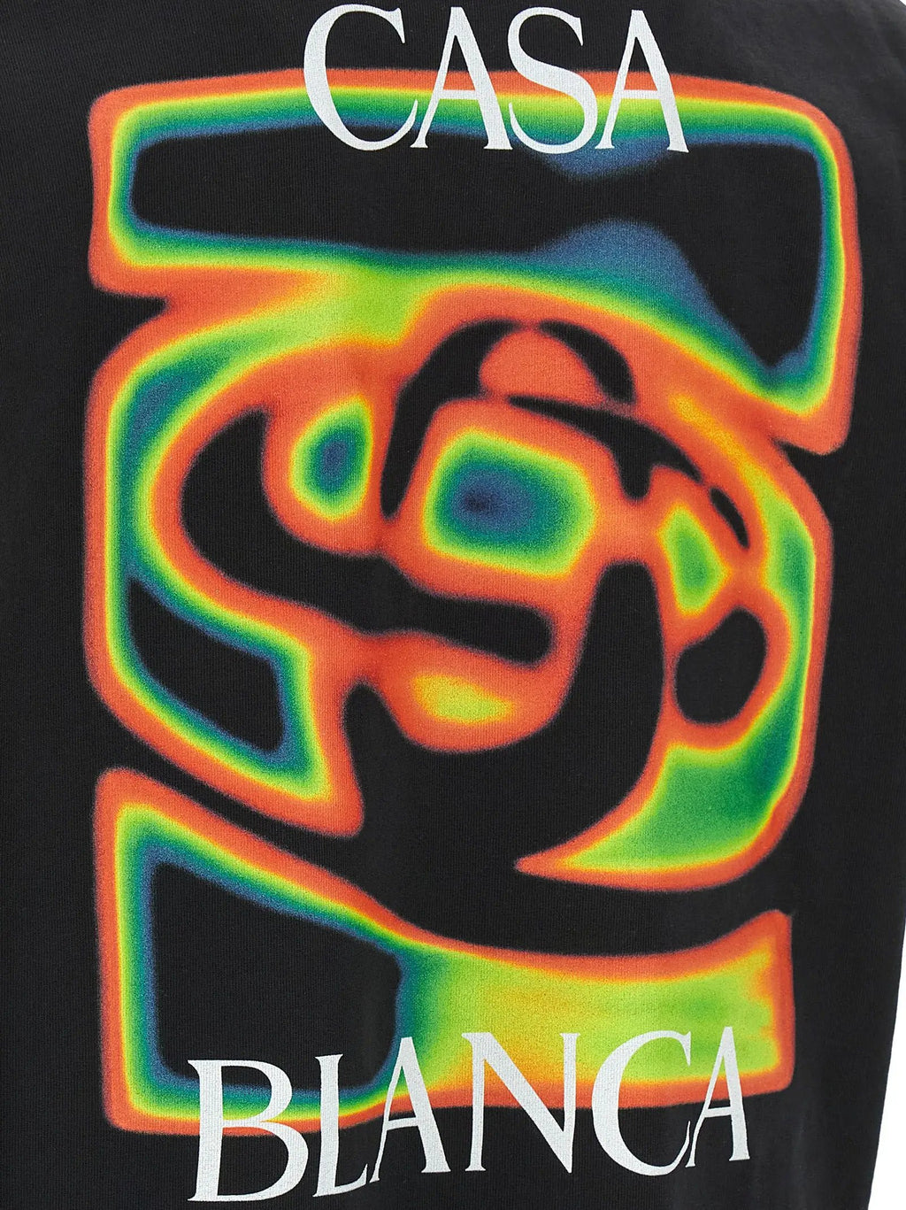 T-shirt Casablanca en coton biologique noir