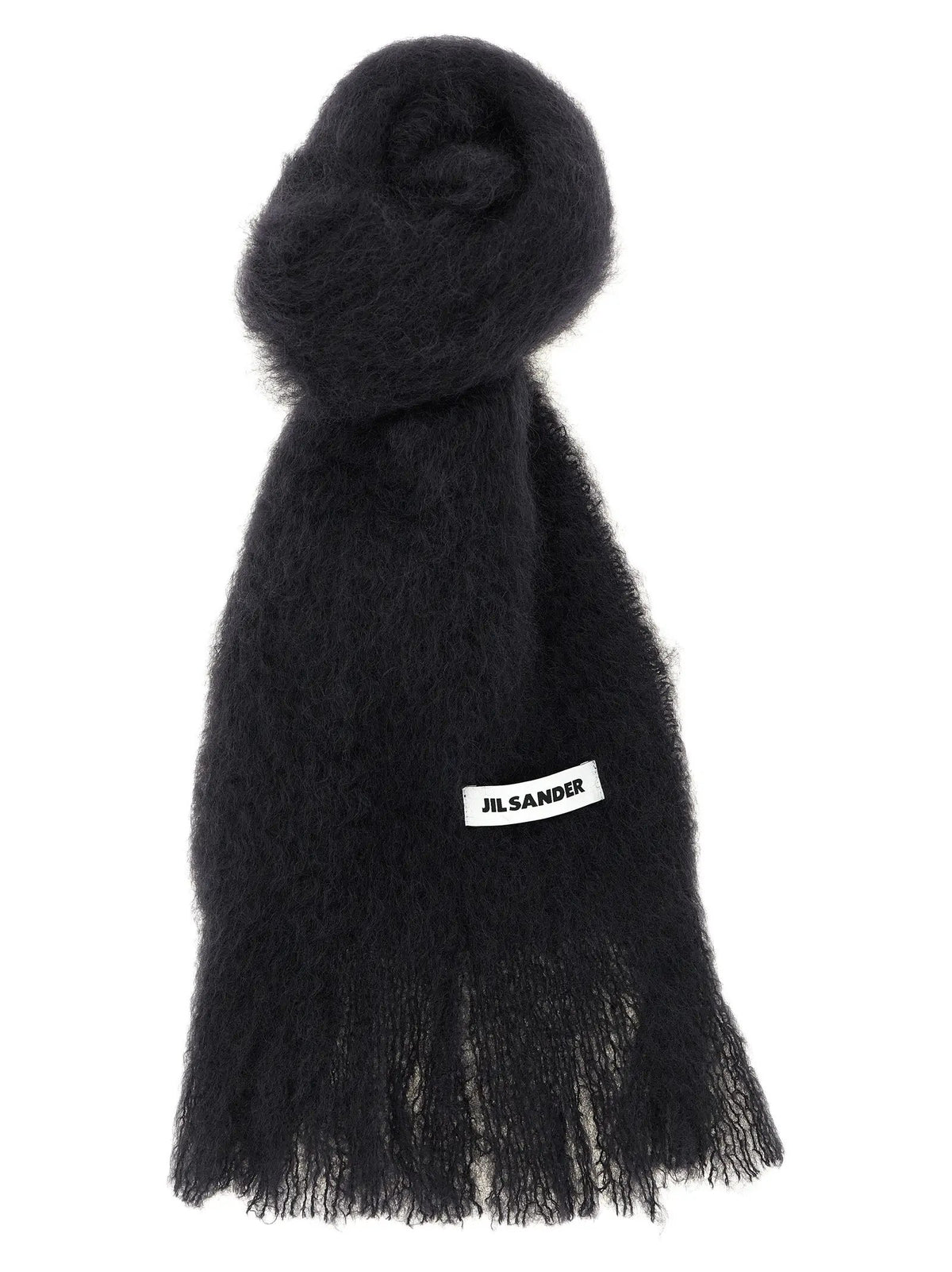 Écharpe Jil Sander en laine noire