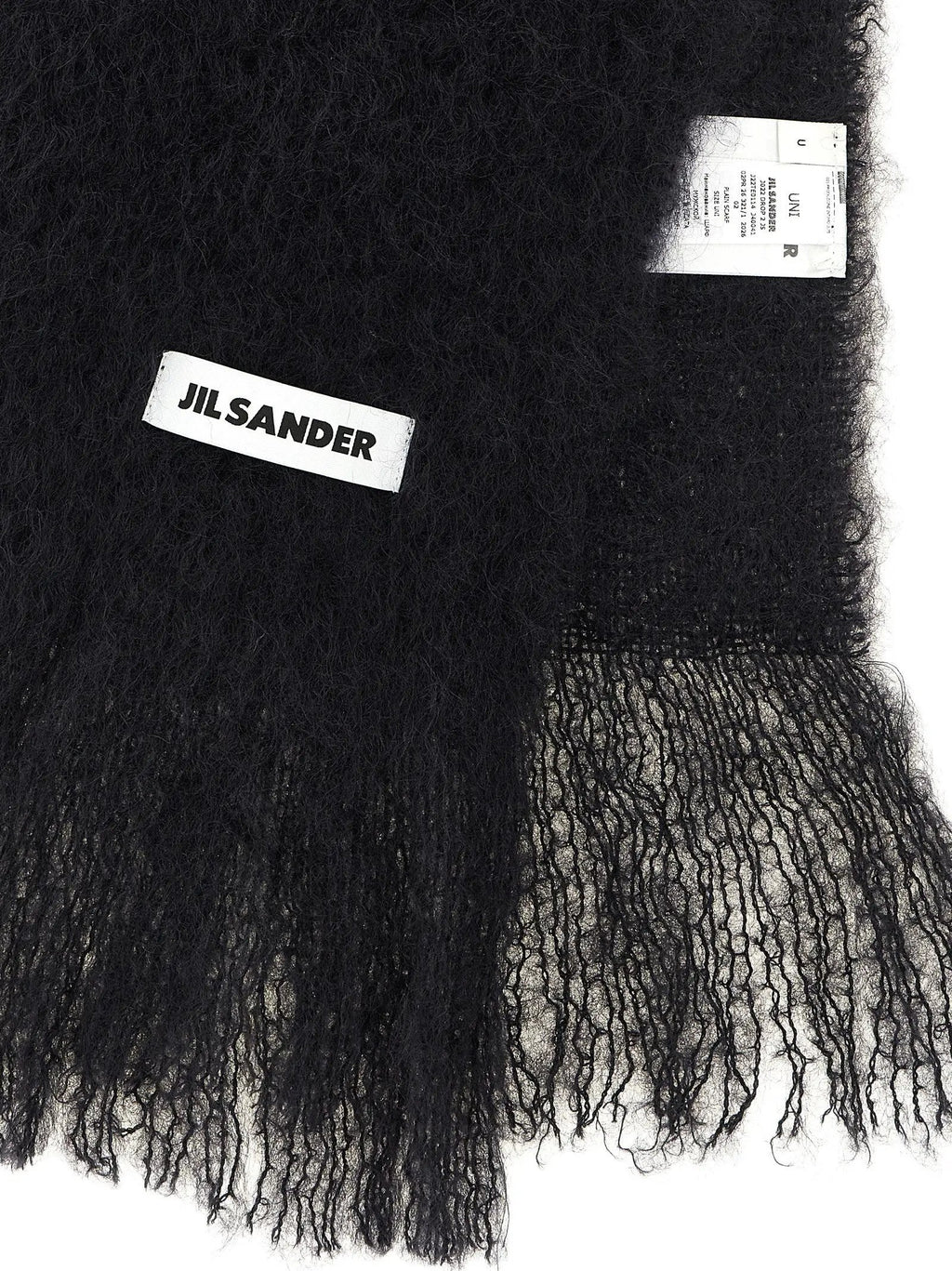 Écharpe Jil Sander en laine noire