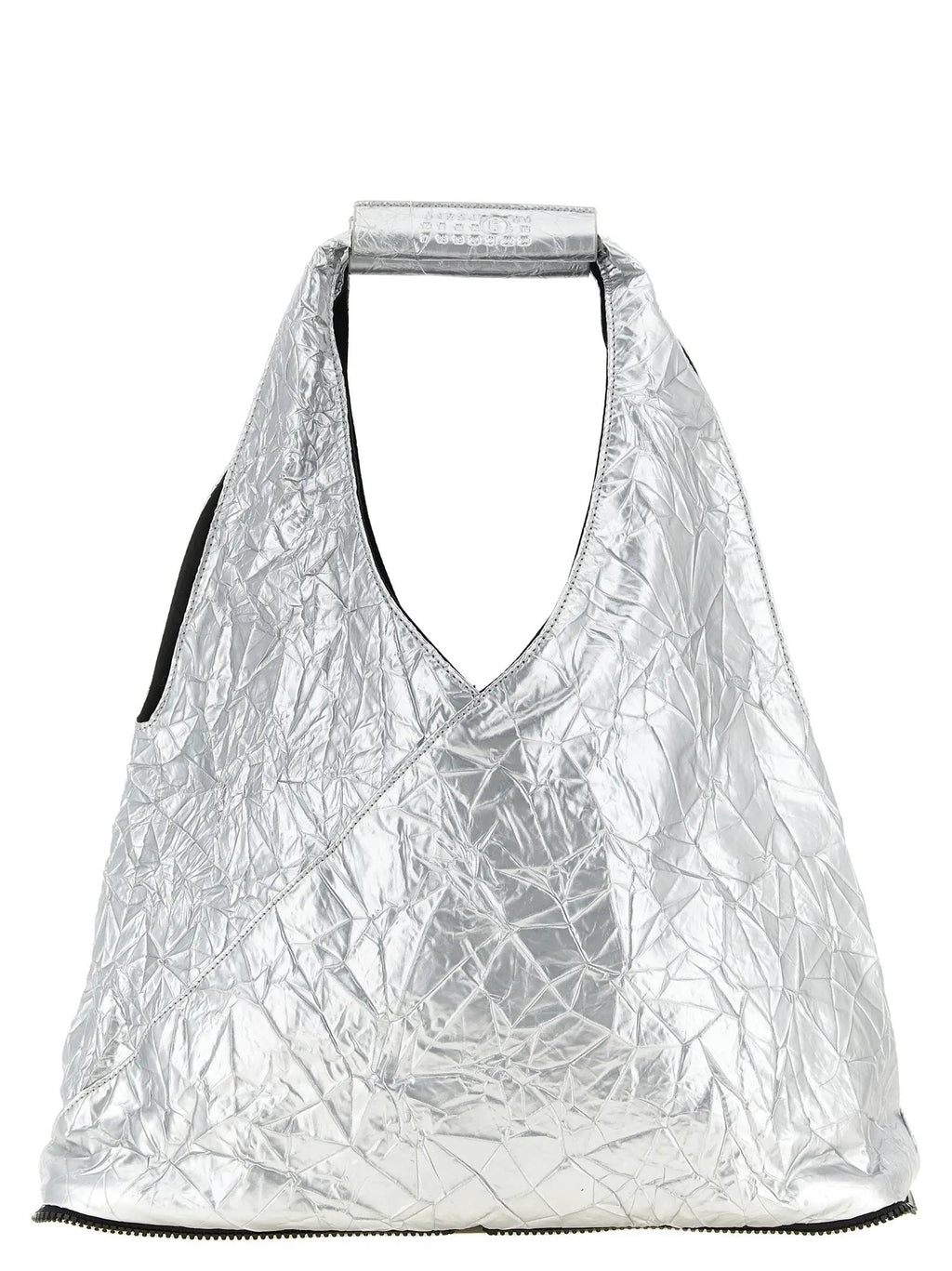 Sac cabas MM6 Maison Margiela en polyéthylène argenté