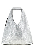 Sac cabas MM6 Maison Margiela en polyéthylène argenté