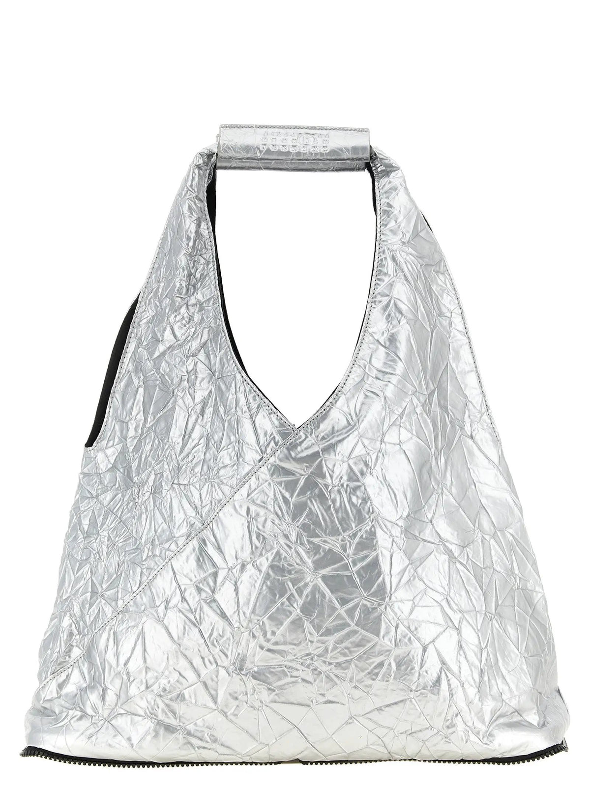 Sac cabas MM6 Maison Margiela en polyéthylène argenté