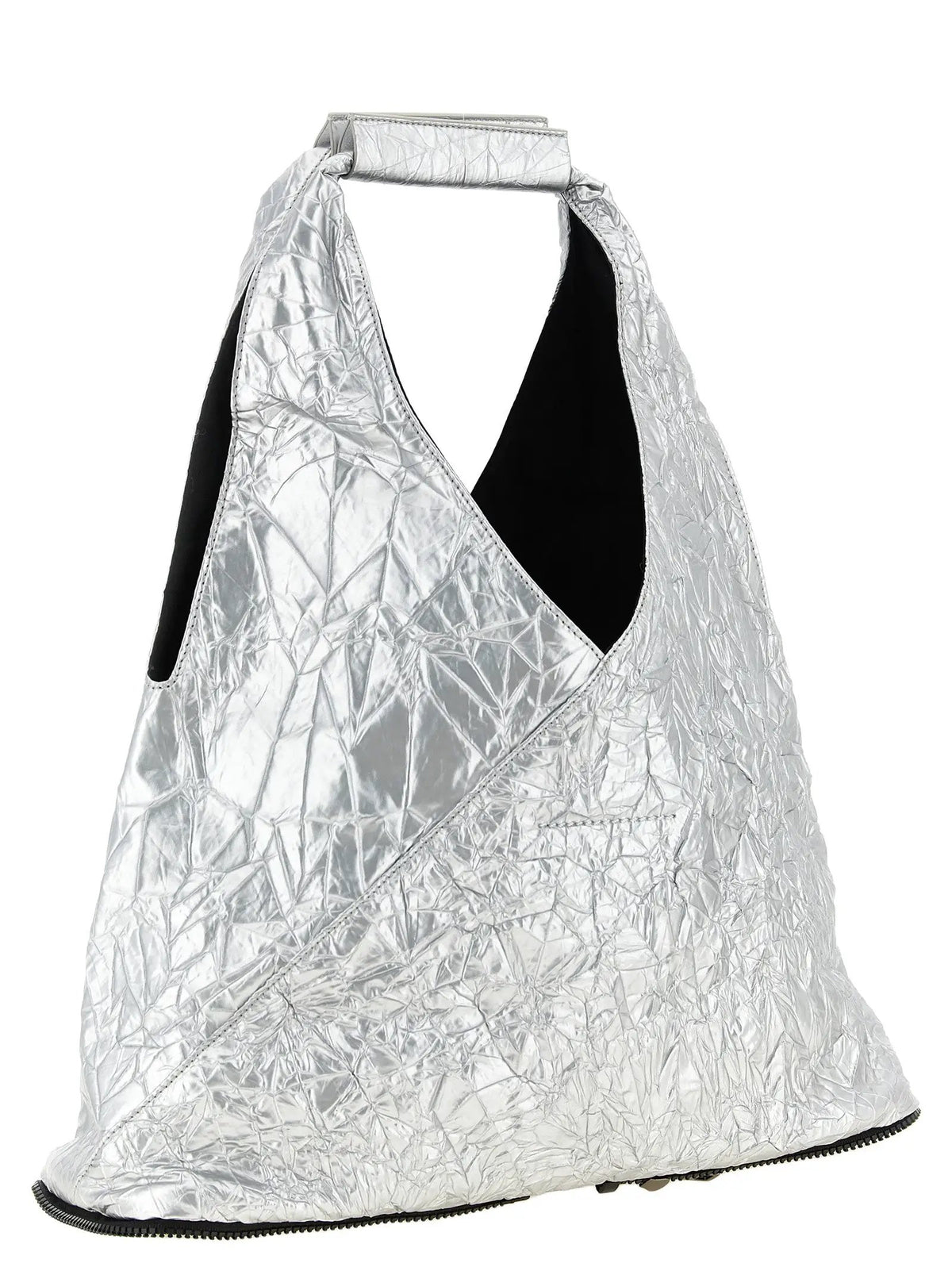 Sac cabas MM6 Maison Margiela en polyéthylène argenté