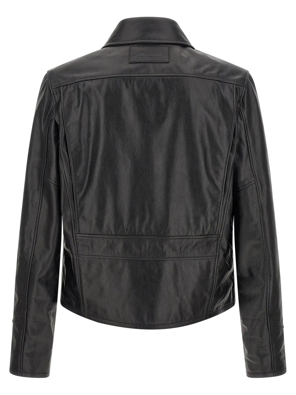 Veste en cuir de veau noir Amiri