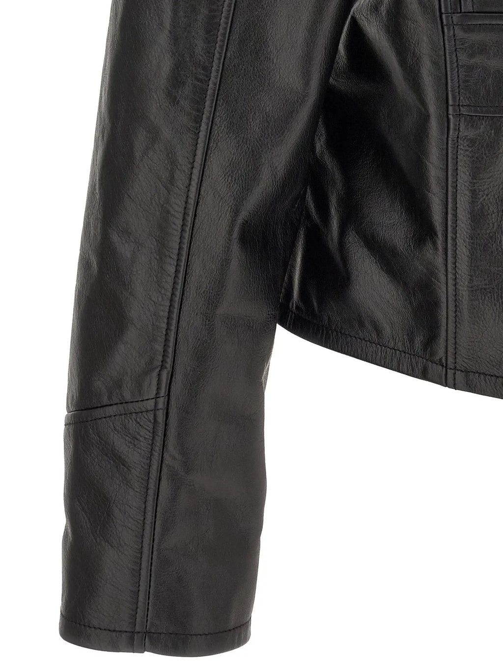 Veste en cuir de veau noir Amiri