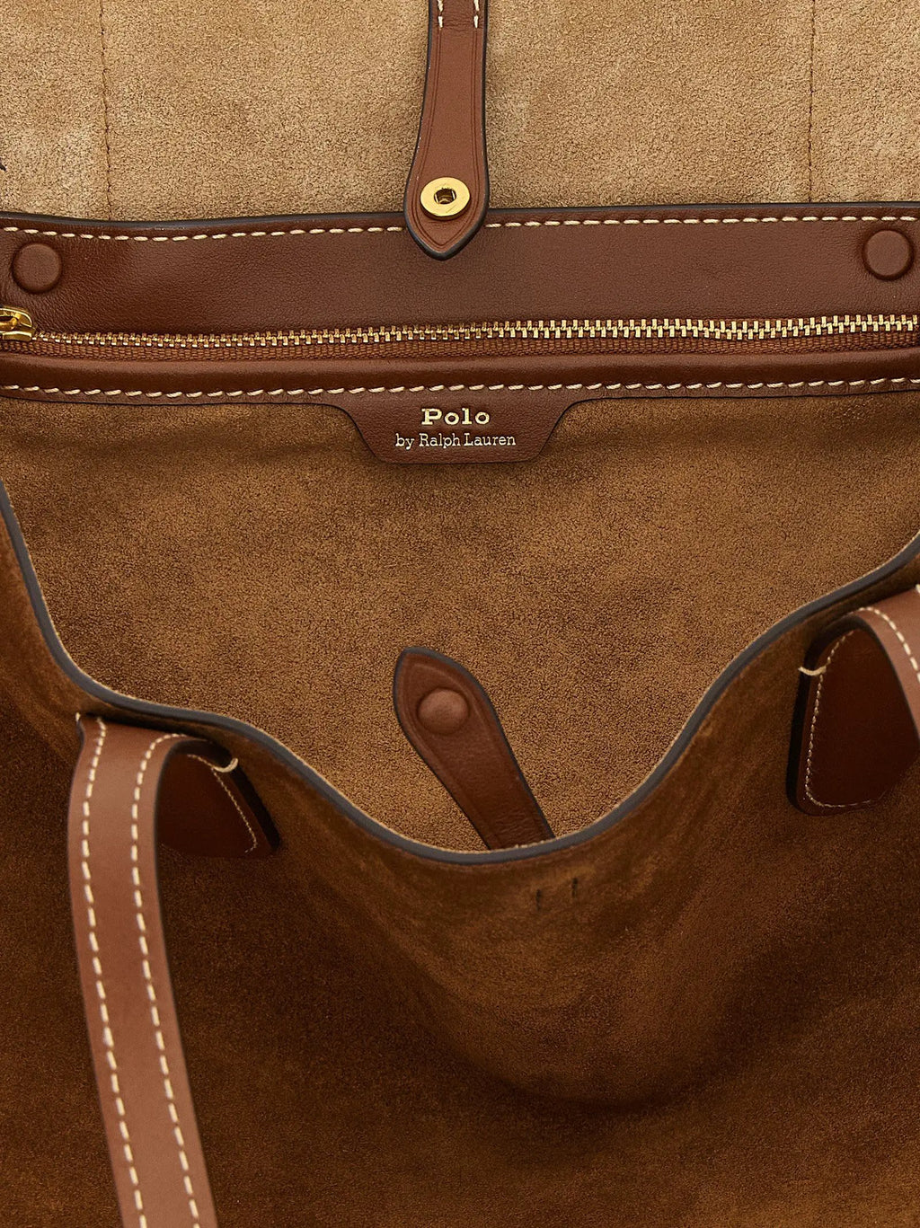Sac à bandoulière Polo Ralph Lauren en cuir de vachette marron
