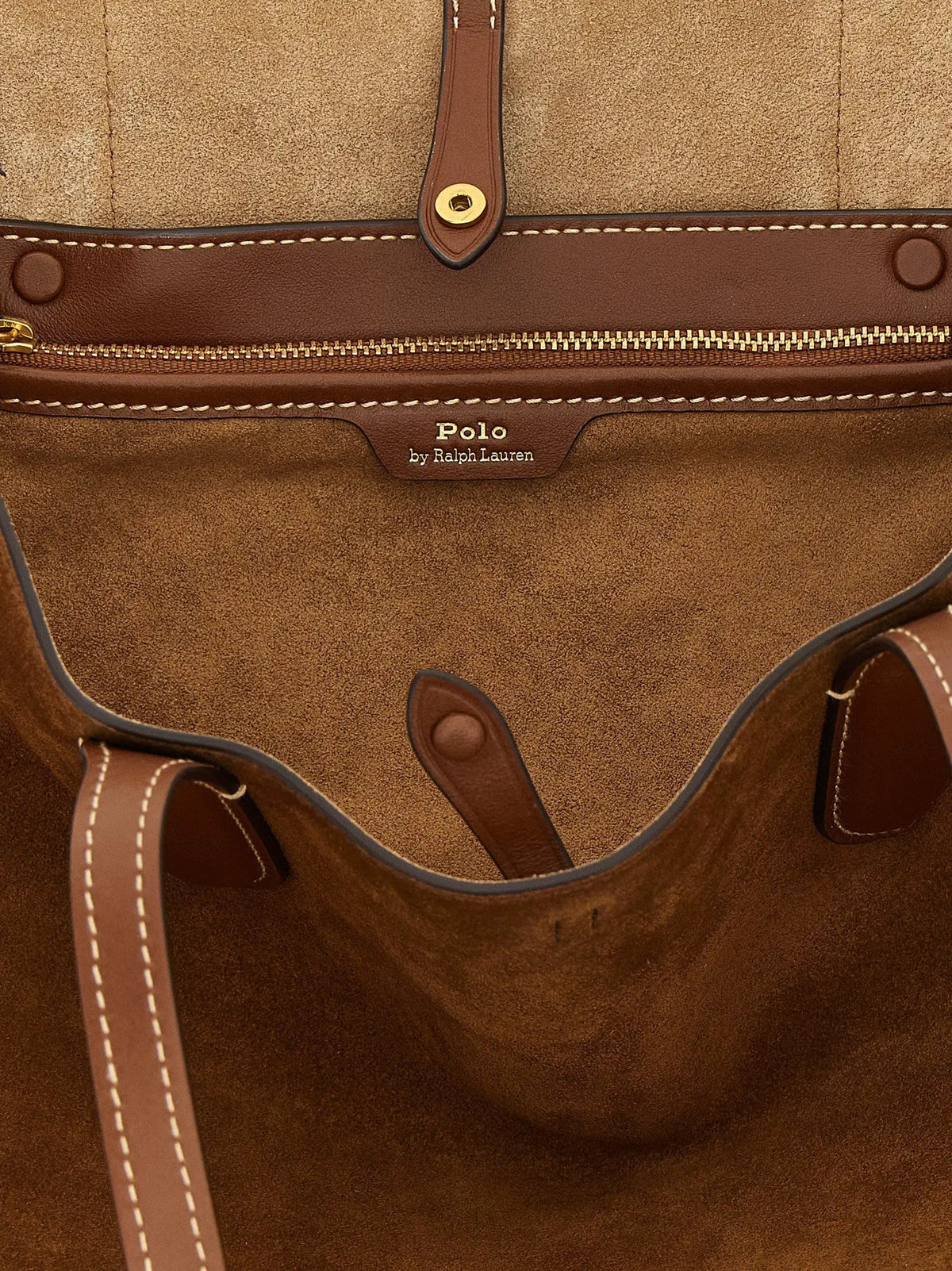 Sac à bandoulière Polo Ralph Lauren en cuir de vachette marron