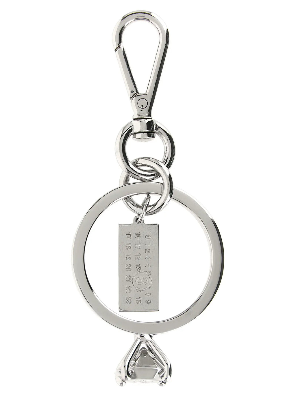 MM6 Maison Margiela Silver Brass Keychain