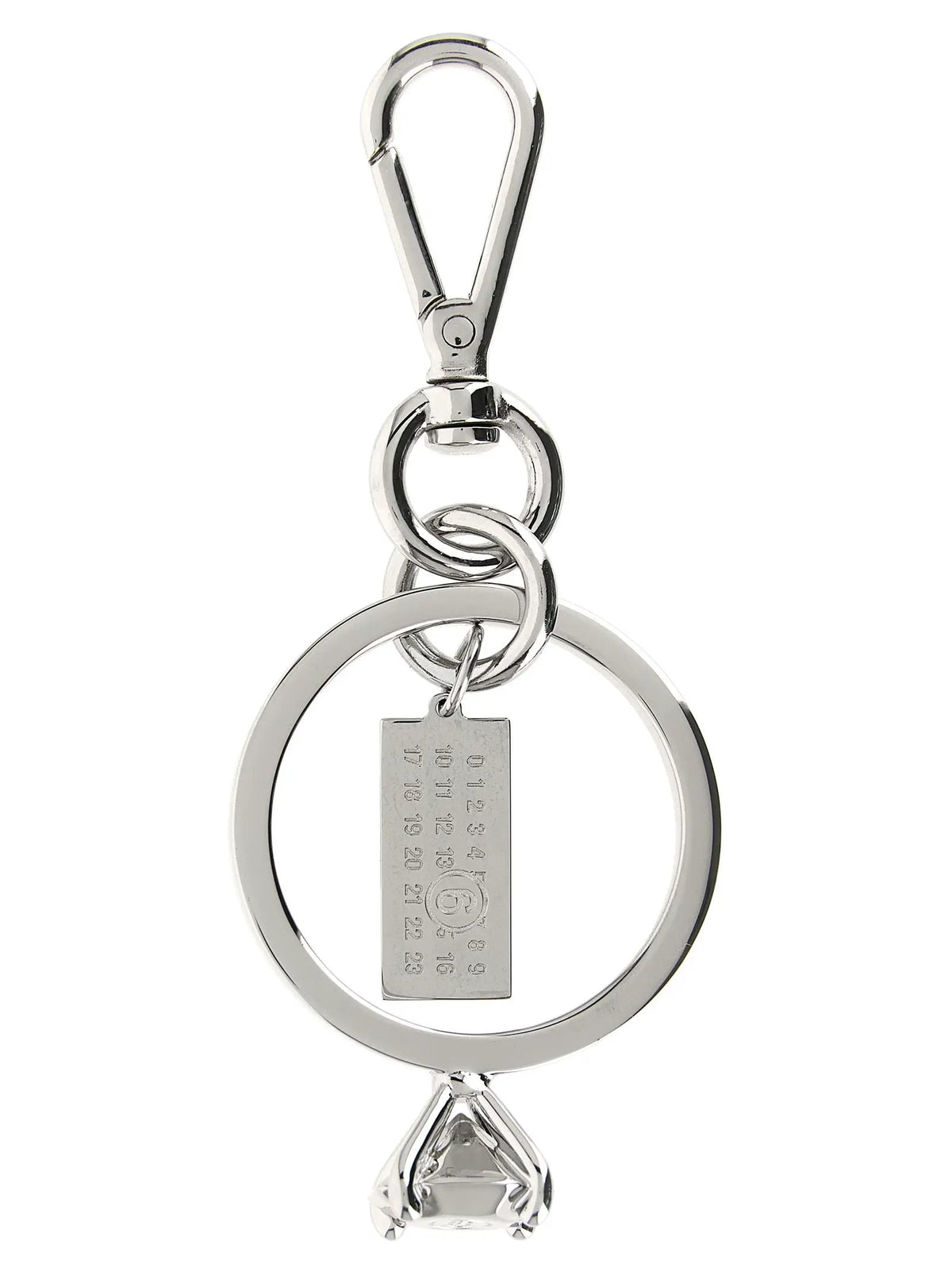 MM6 Maison Margiela Silver Brass Keychain