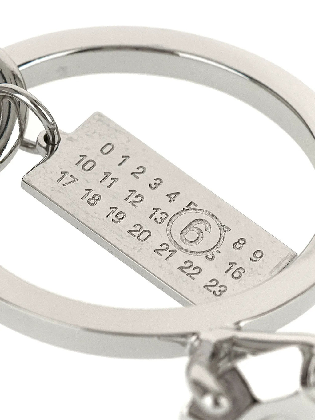 MM6 Maison Margiela Silver Brass Keychain