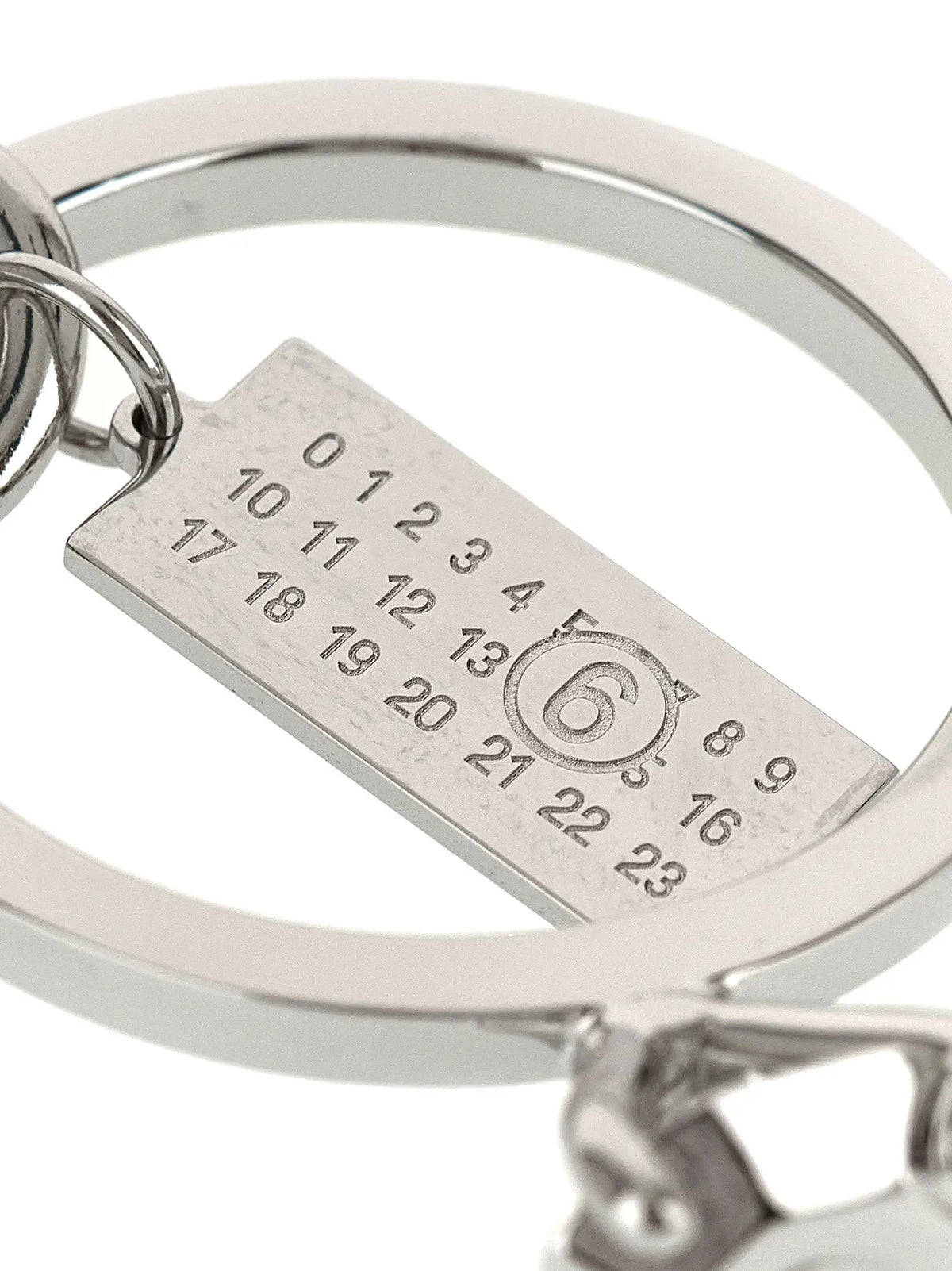 MM6 Maison Margiela Silver Brass Keychain