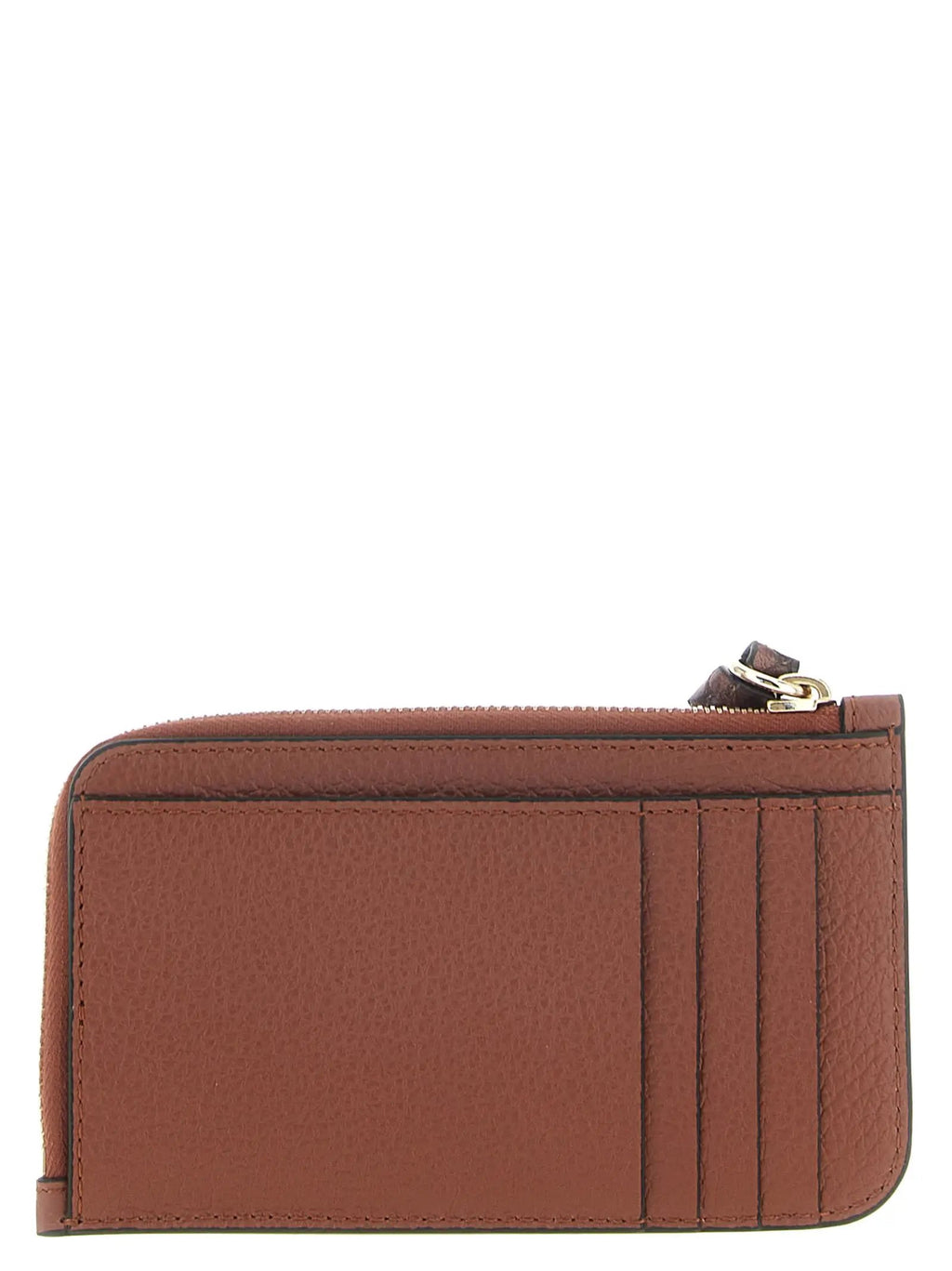 Porte-cartes Chloé en cuir de veau marron