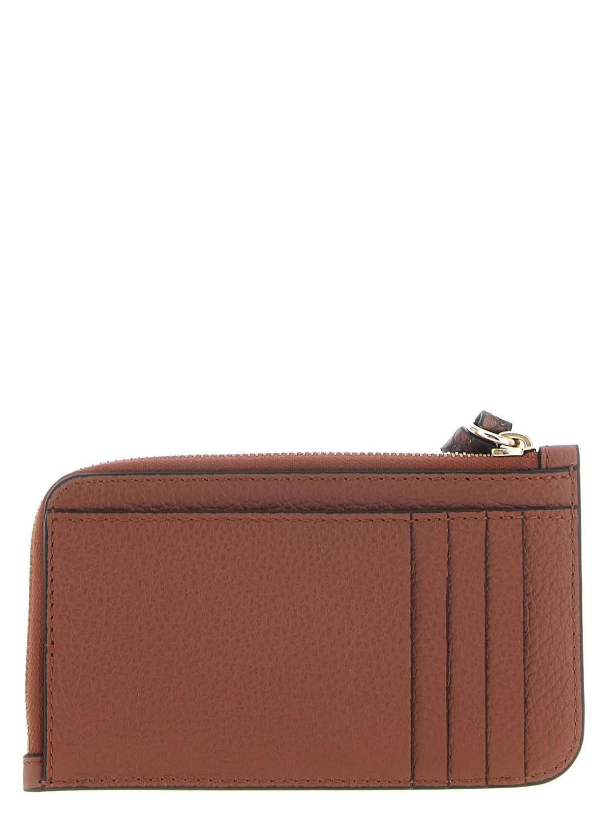 Porte-cartes Chloé en cuir de veau marron