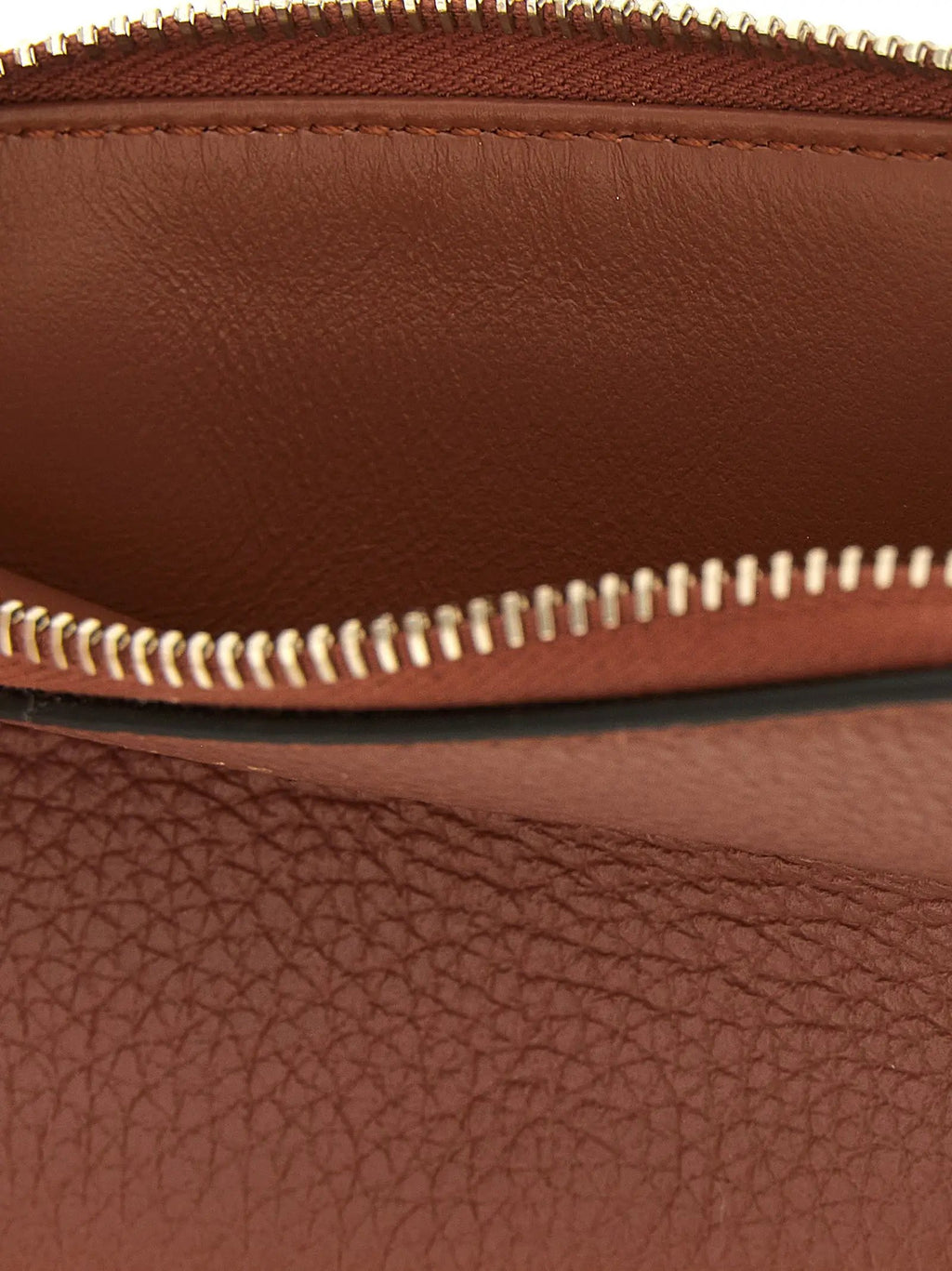 Porte-cartes Chloé en cuir de veau marron