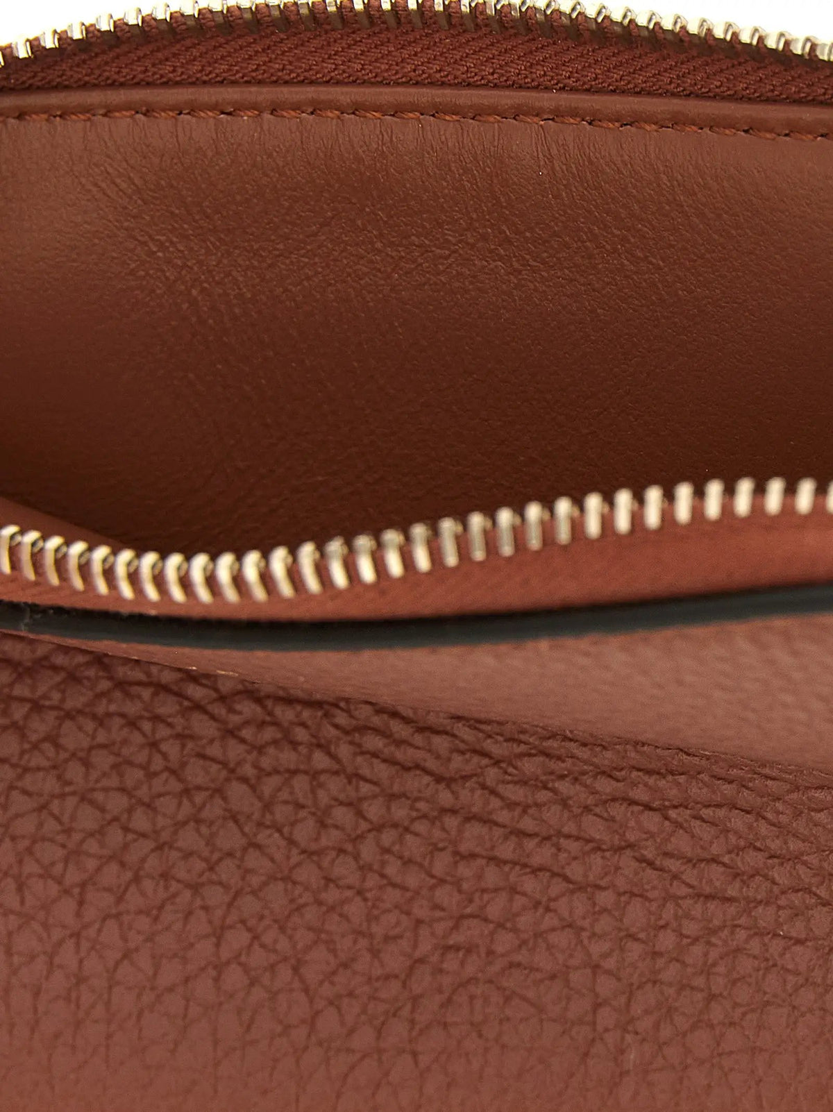 Porte-cartes Chloé en cuir de veau marron