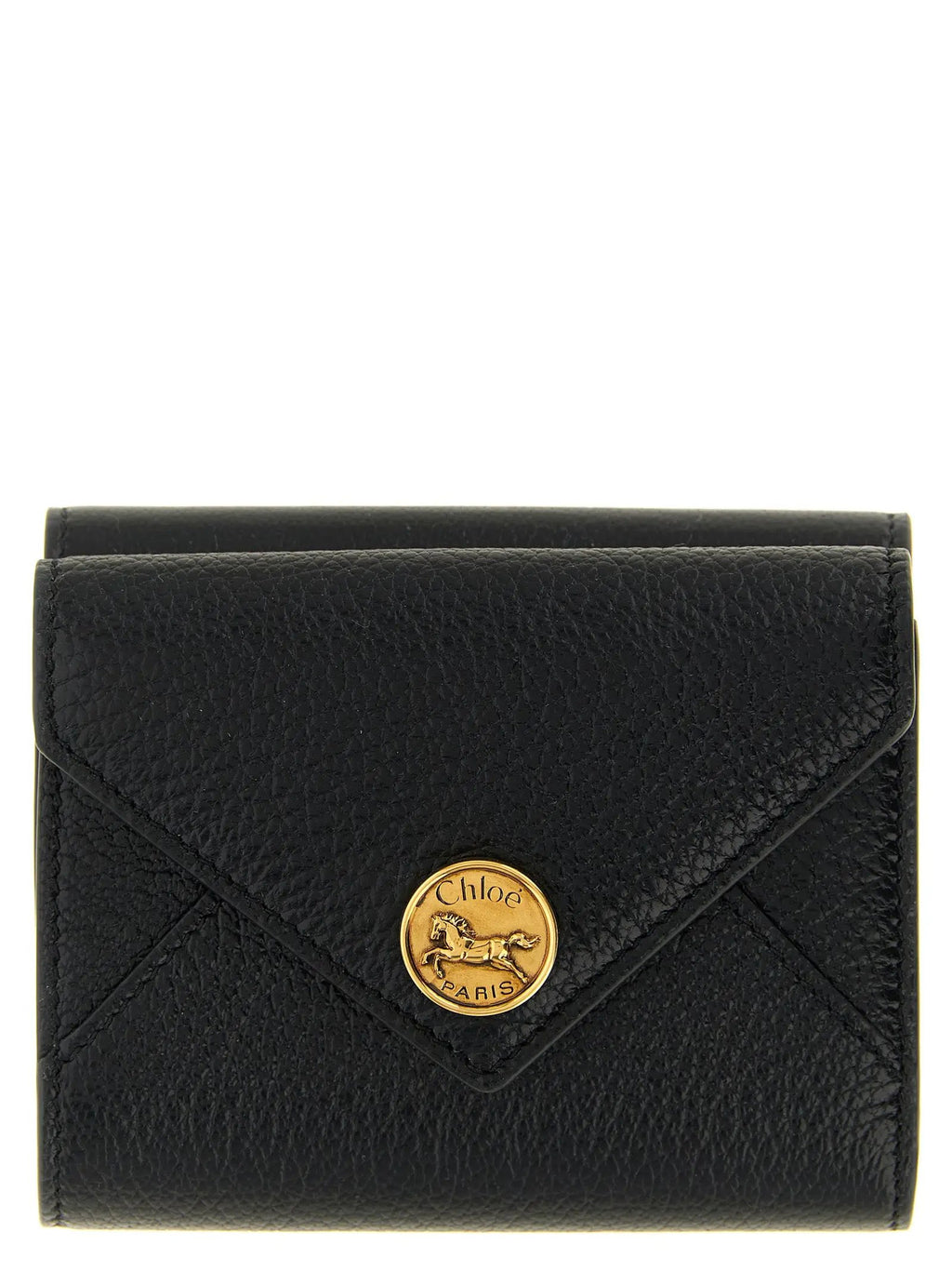 Porte-cartes Chloé en cuir de chèvre noir