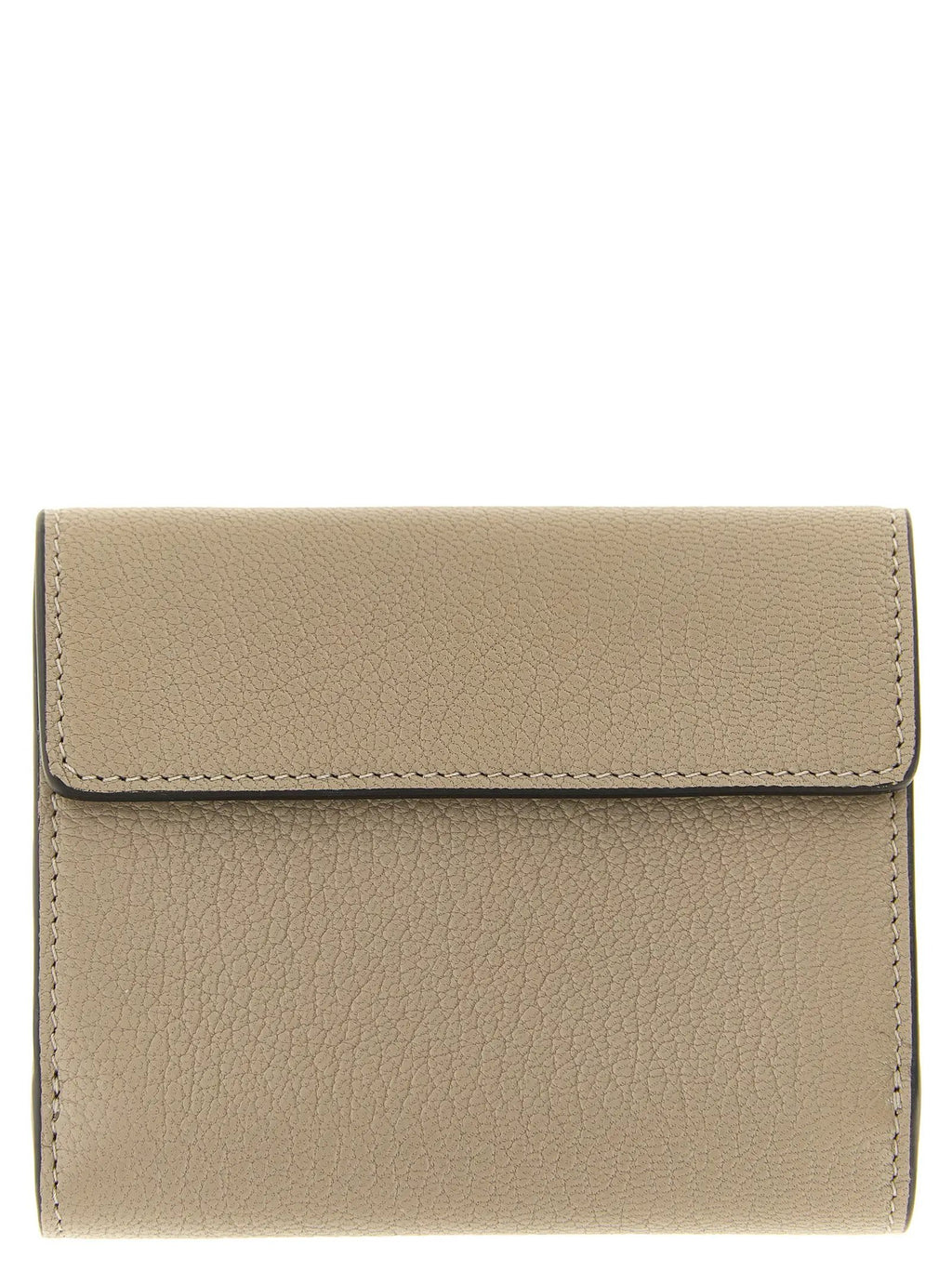 Porte-cartes Chloé en cuir de chèvre beige