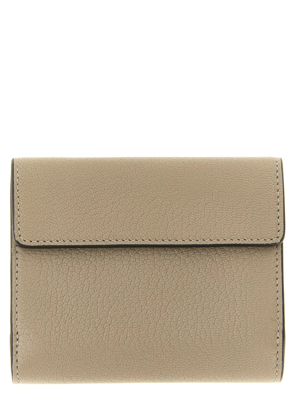 Porte-cartes Chloé en cuir de chèvre beige