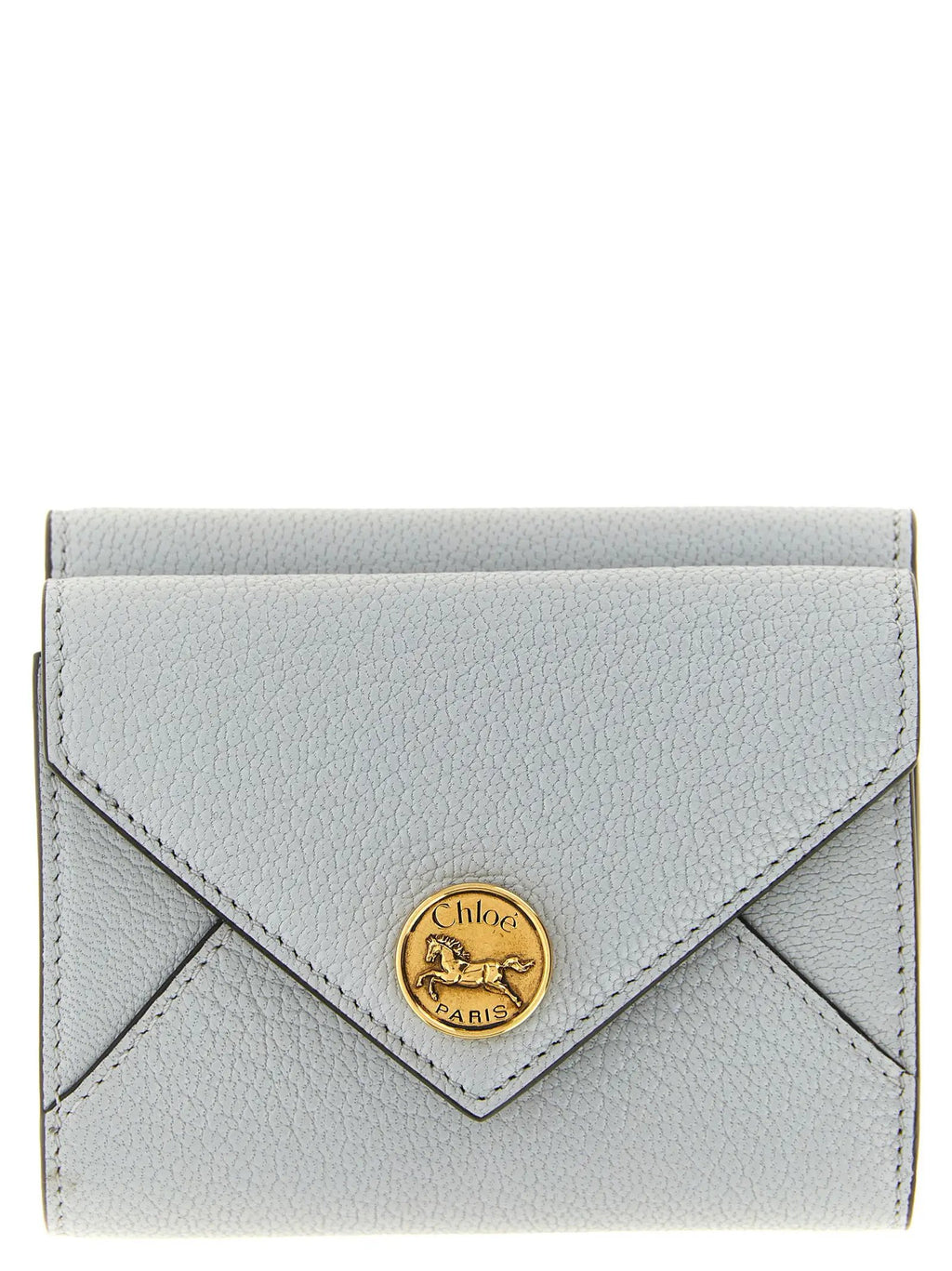 Porte-cartes Chloé en cuir de chèvre bleu