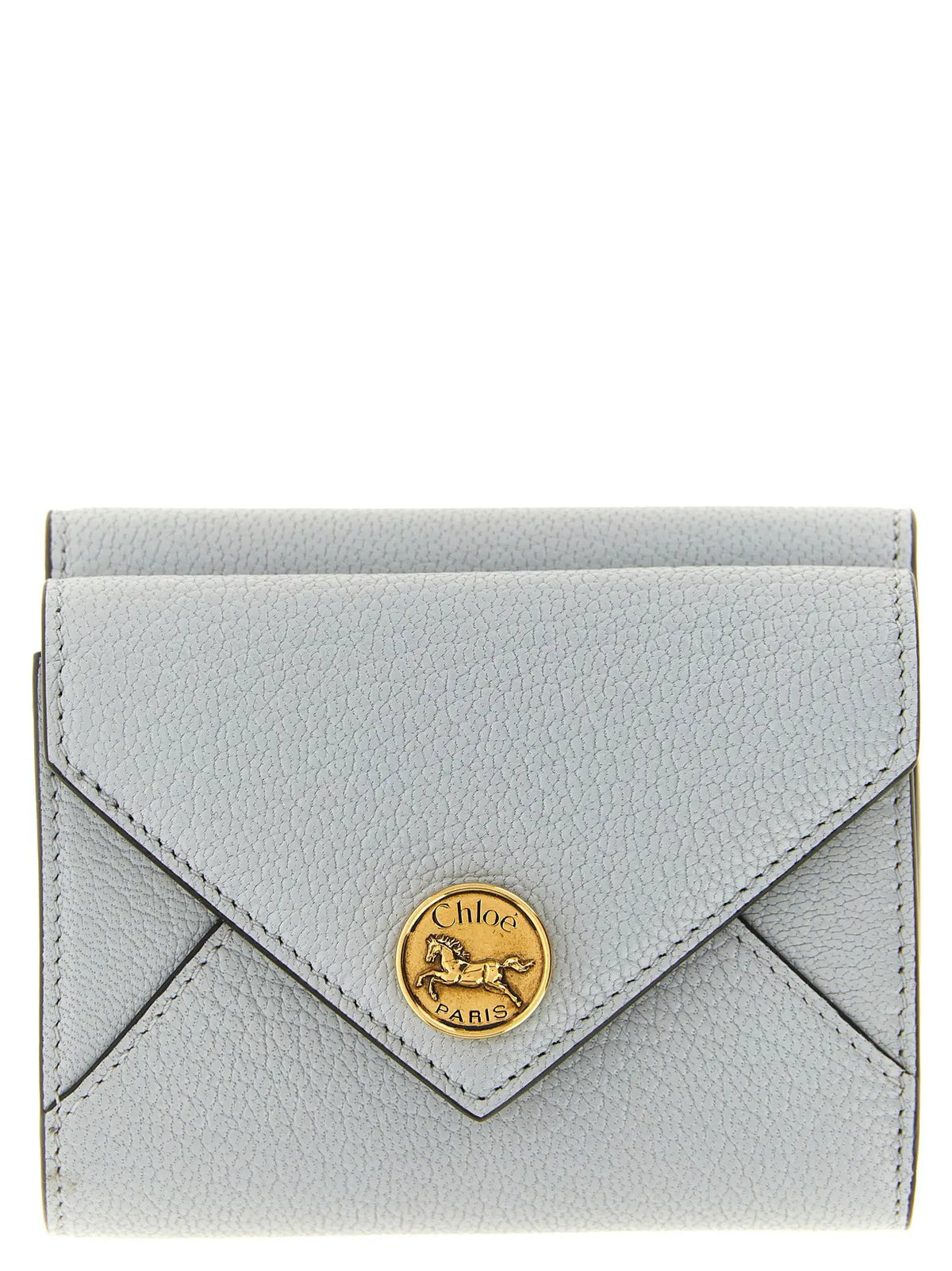 Porte-cartes Chloé en cuir de chèvre bleu