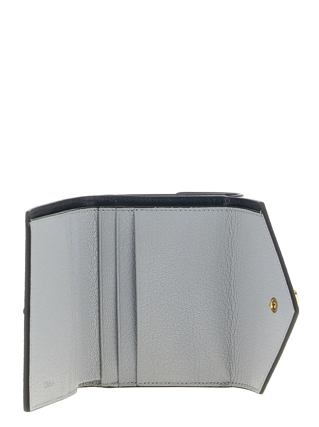 Porte-cartes Chloé en cuir de chèvre bleu