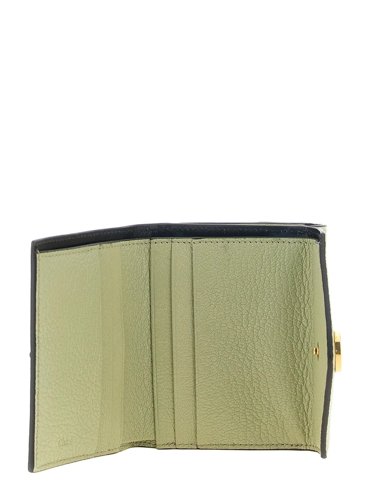 Porte-cartes Chloé bicolore en cuir de chèvre