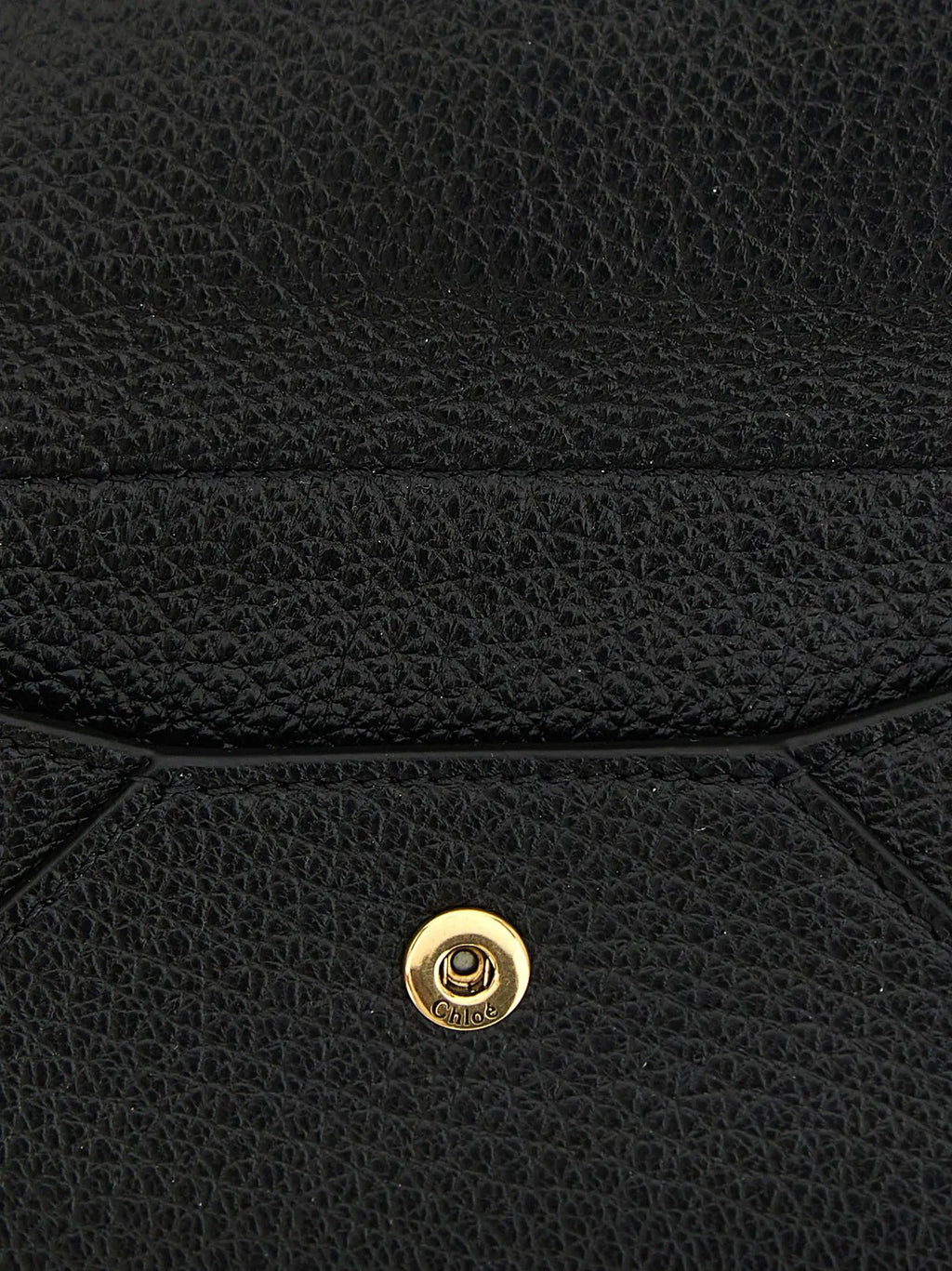 Porte-cartes Chloé en cuir de chèvre noir