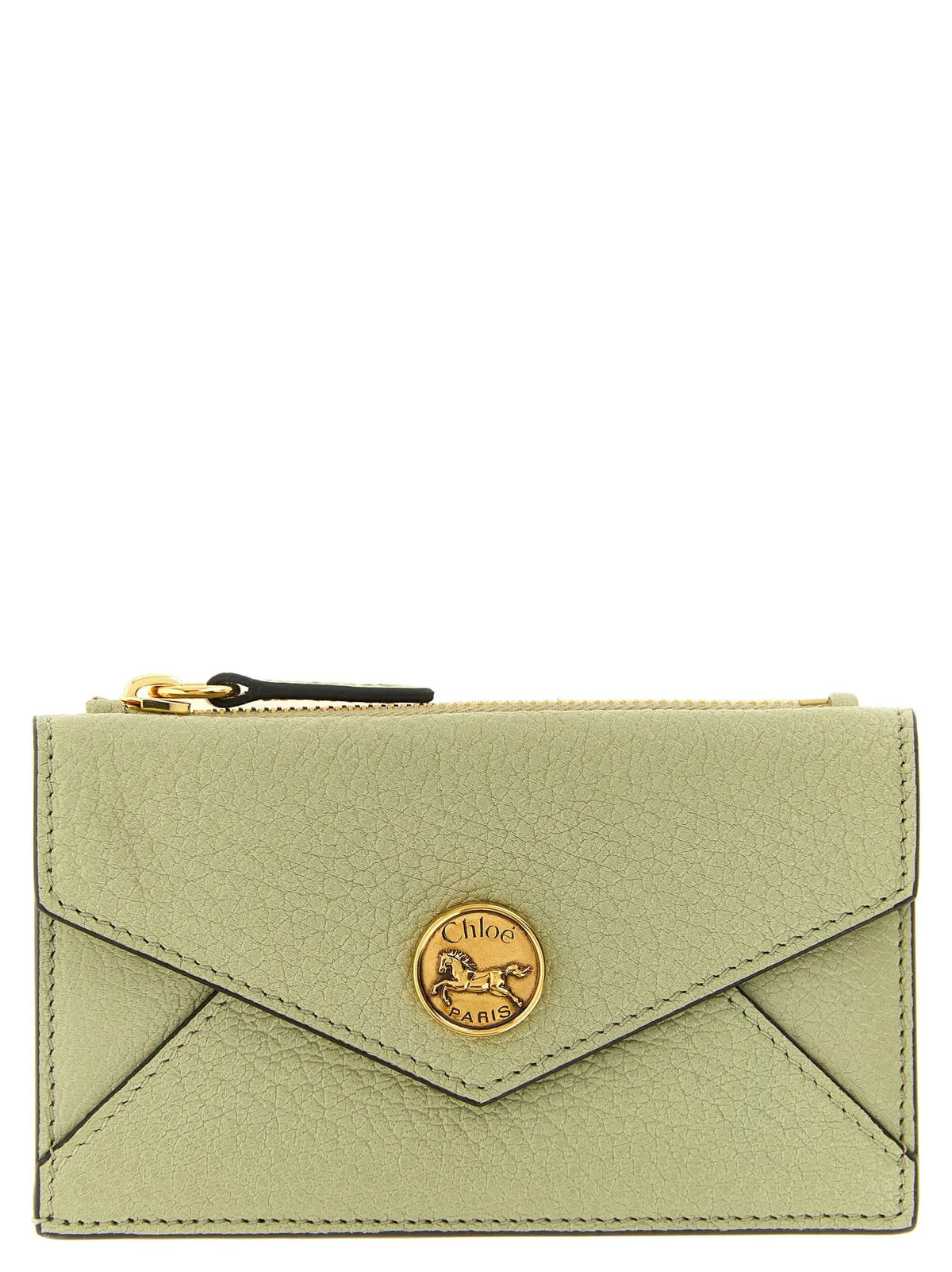 Porte-cartes Chloé bicolore en cuir de chèvre
