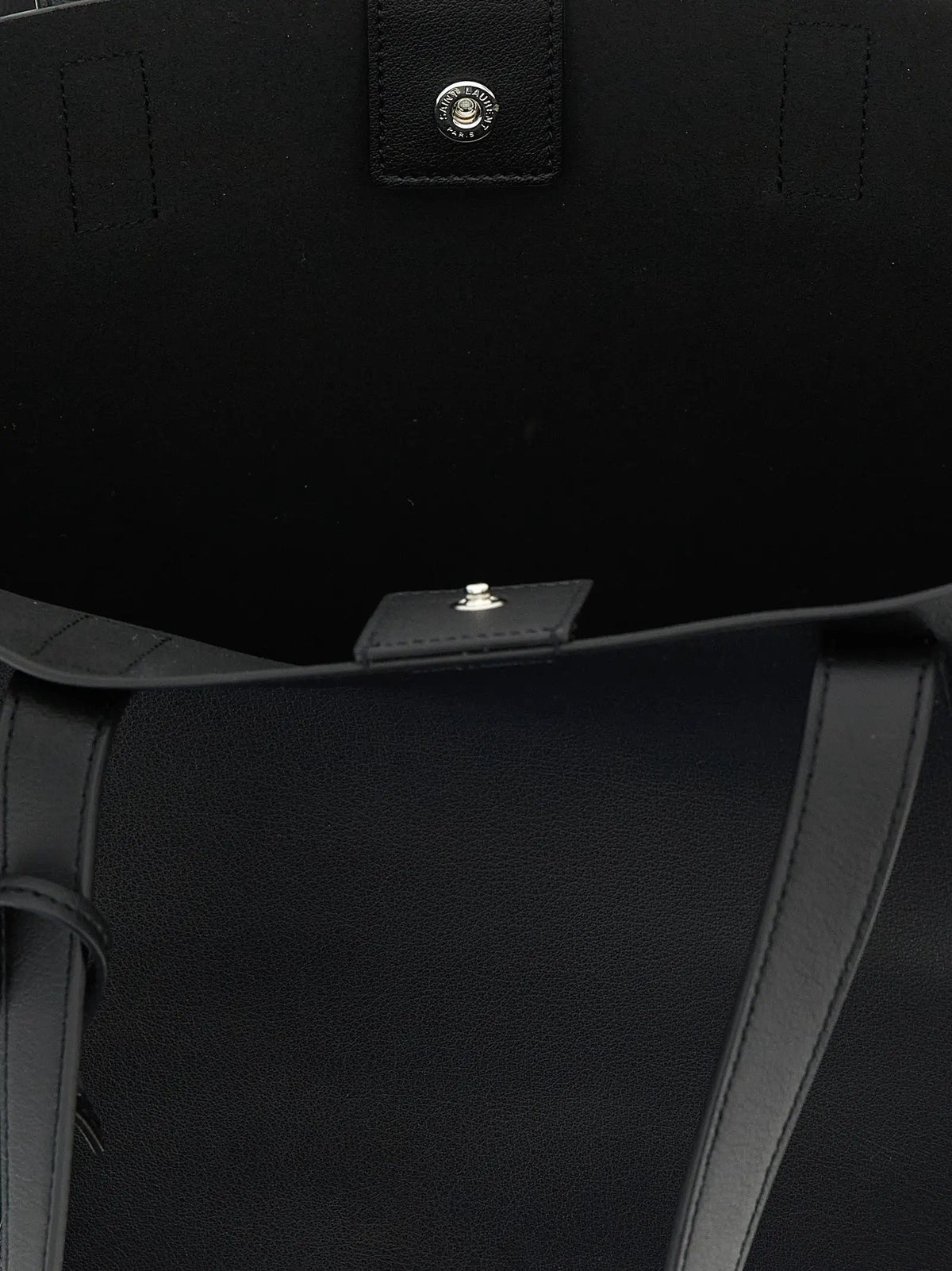 Saint Laurent Black Calfskin Tote Bag
