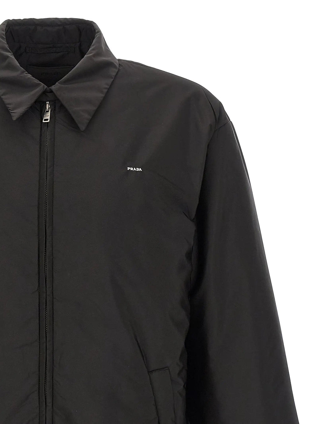 Veste longue Prada en polyamide recyclé noir