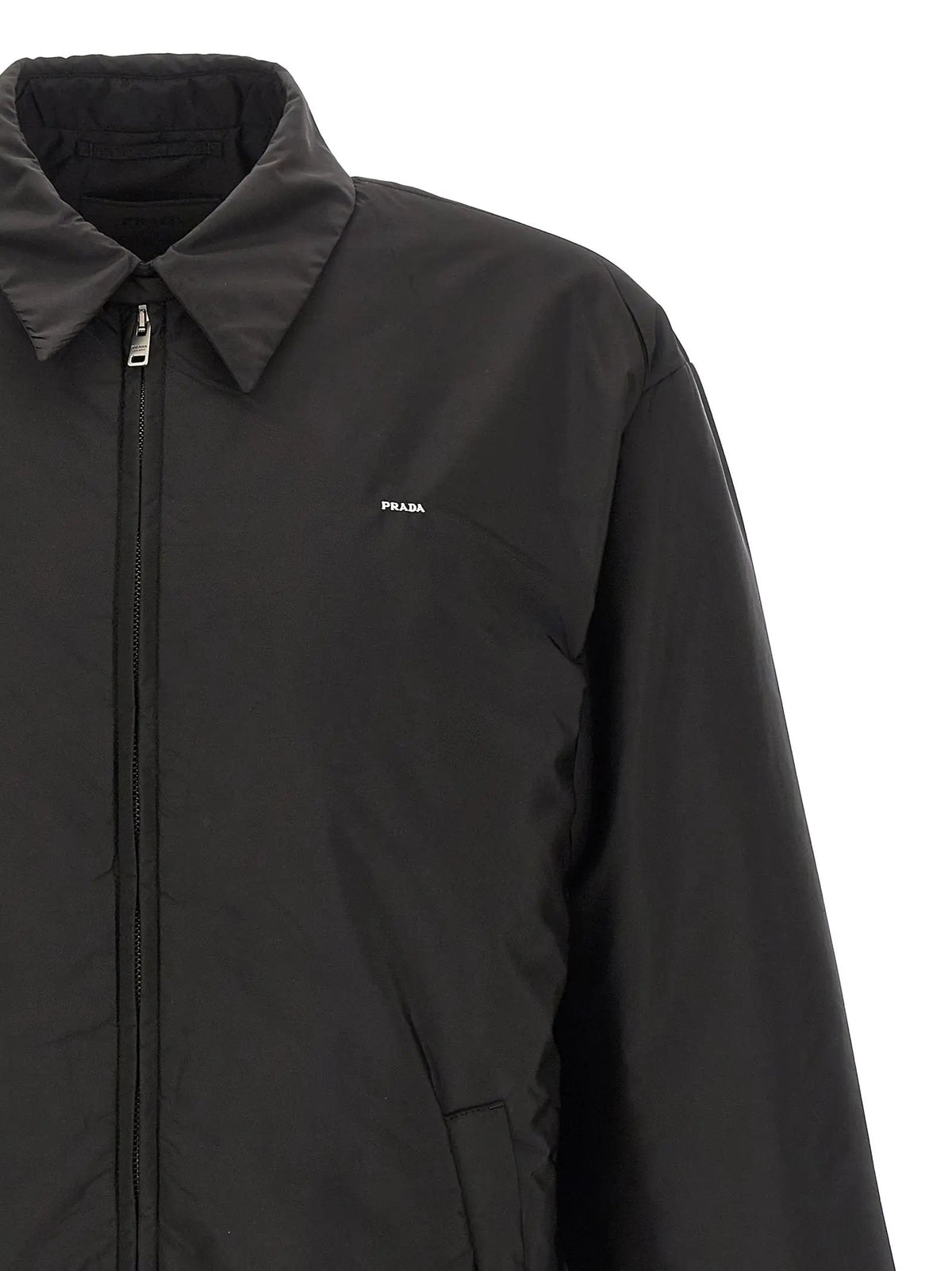 Veste longue Prada en polyamide recyclé noir