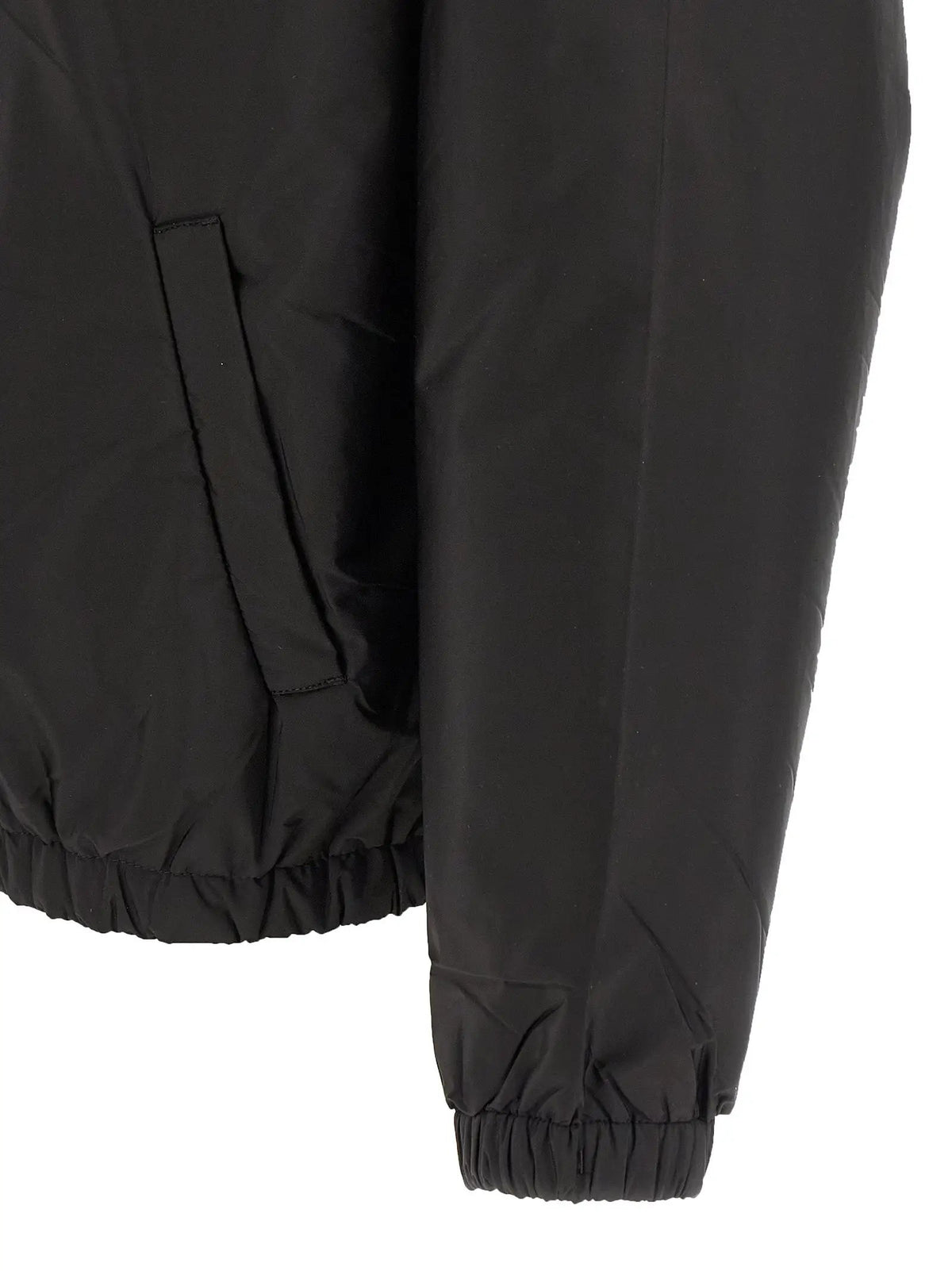 Veste longue Prada en polyamide recyclé noir