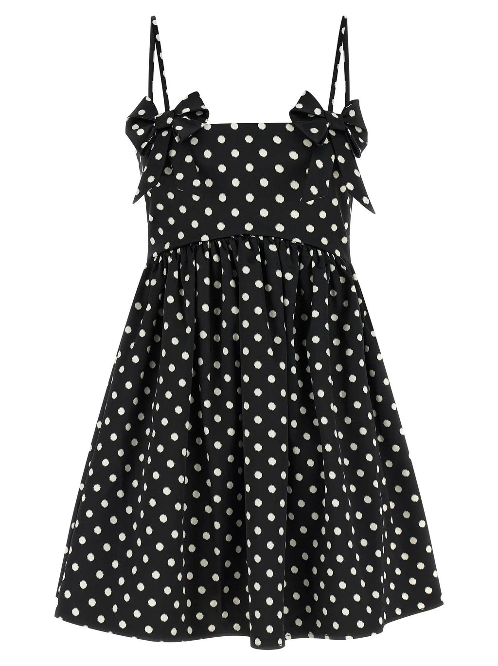 Robe courte noire en polyester Ganni