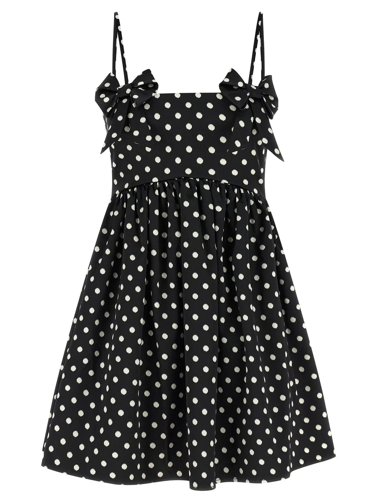 Robe courte noire en polyester Ganni