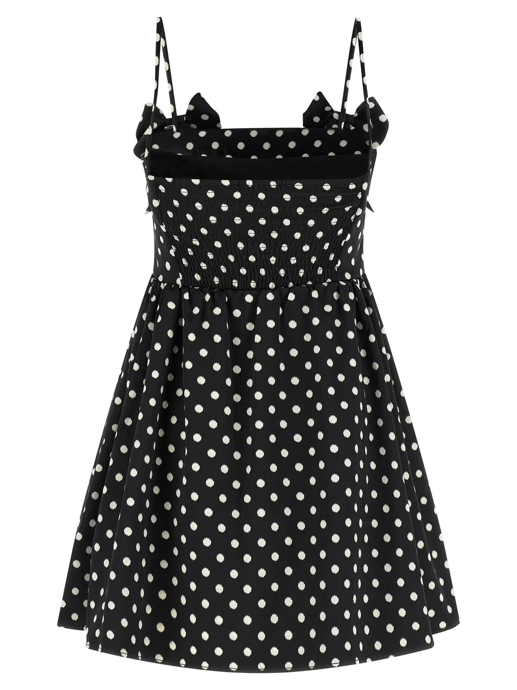 Robe courte noire en polyester Ganni