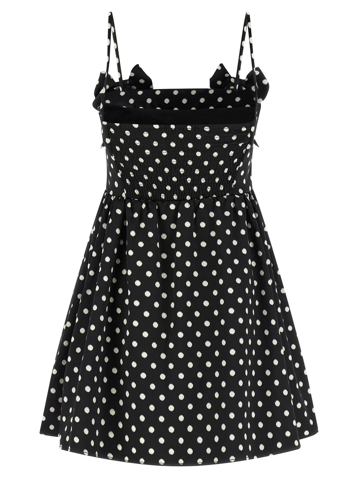 Robe courte noire en polyester Ganni