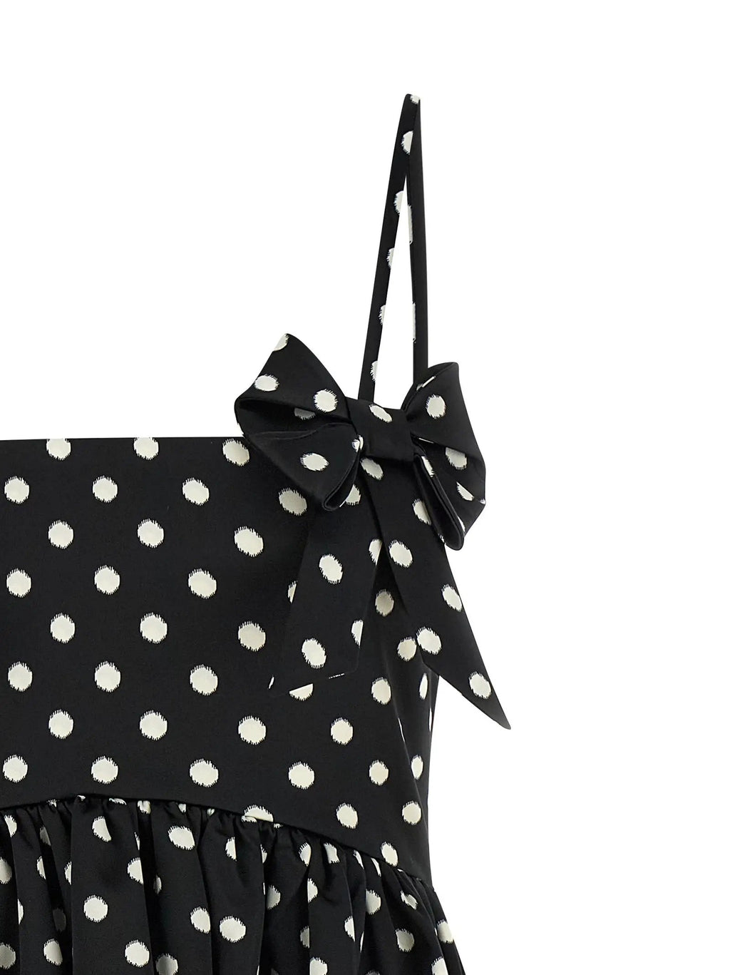 Robe courte noire en polyester Ganni