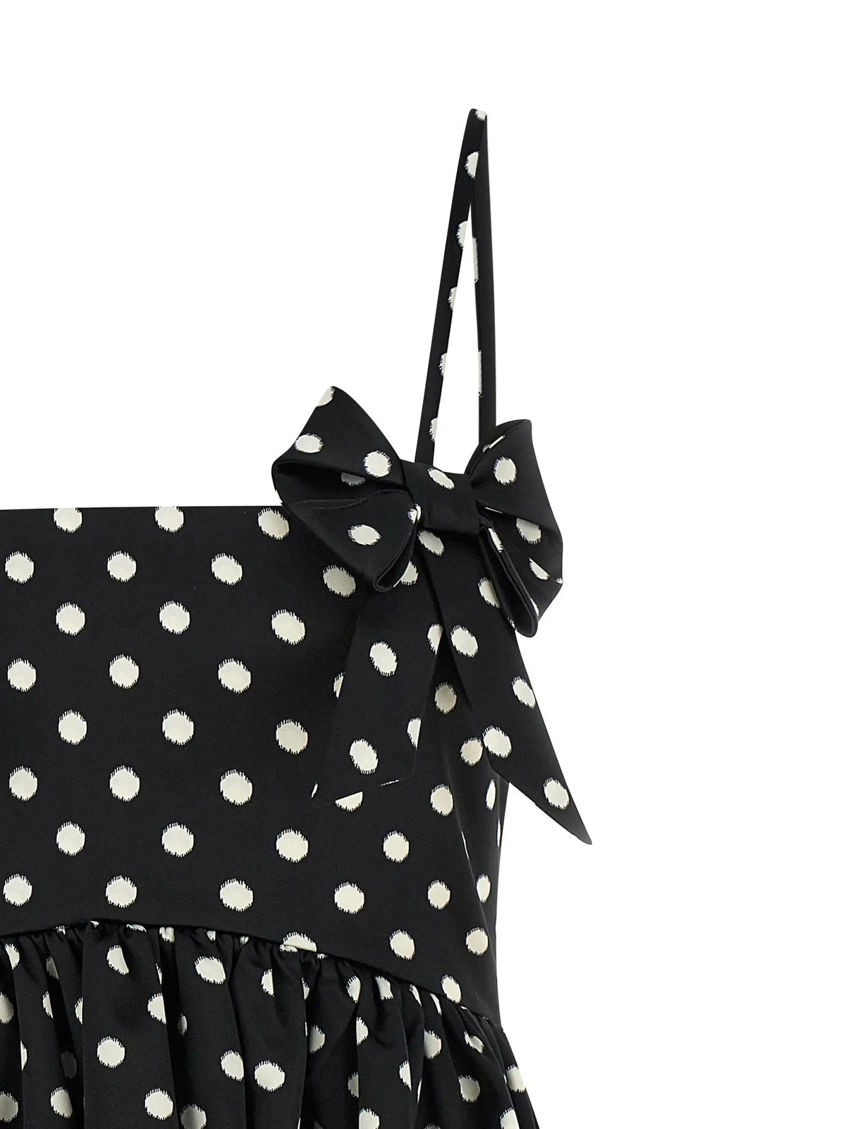 Robe courte noire en polyester Ganni