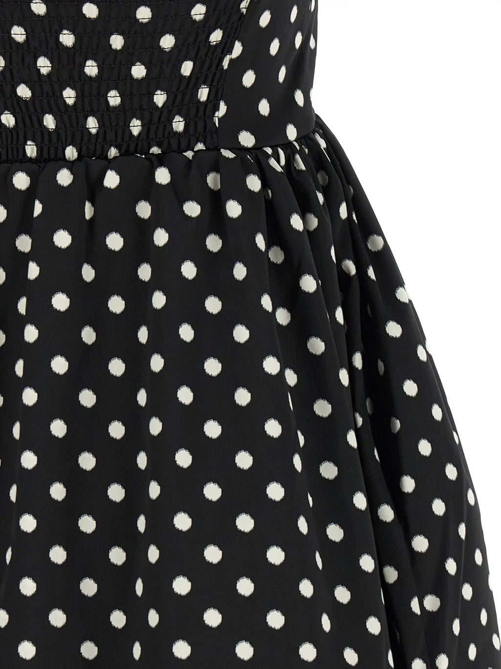 Robe courte noire en polyester Ganni