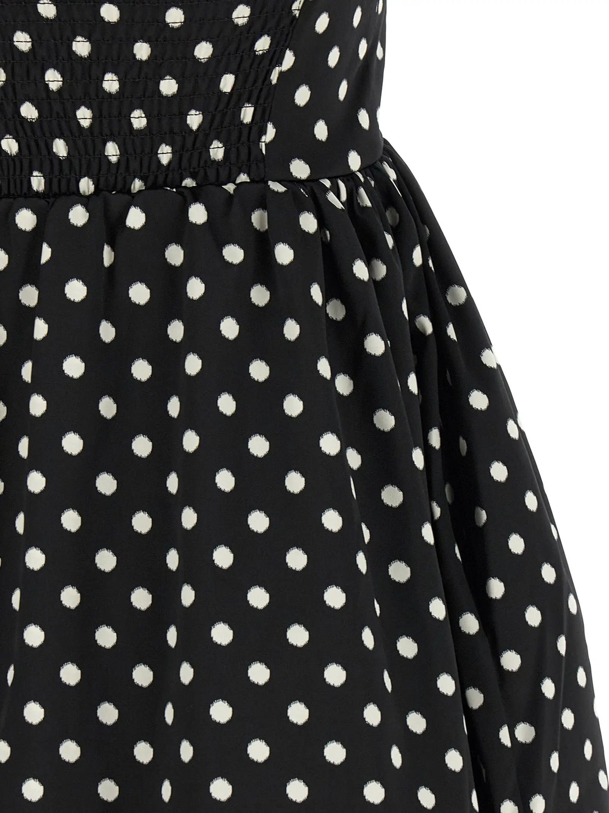 Robe courte noire en polyester Ganni