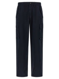 Pantalon cargo Burberry en coton bleu