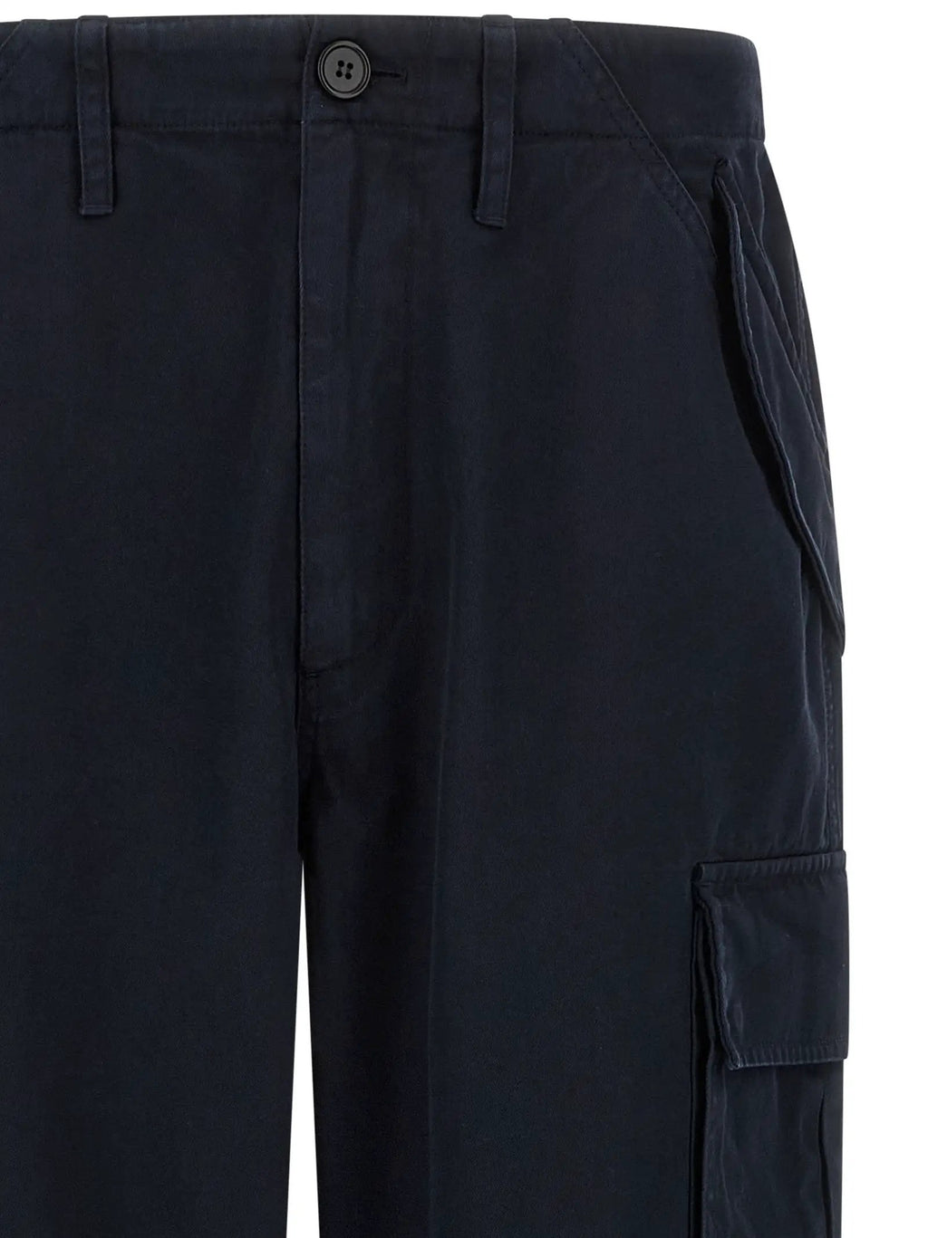 Pantalon cargo Burberry en coton bleu