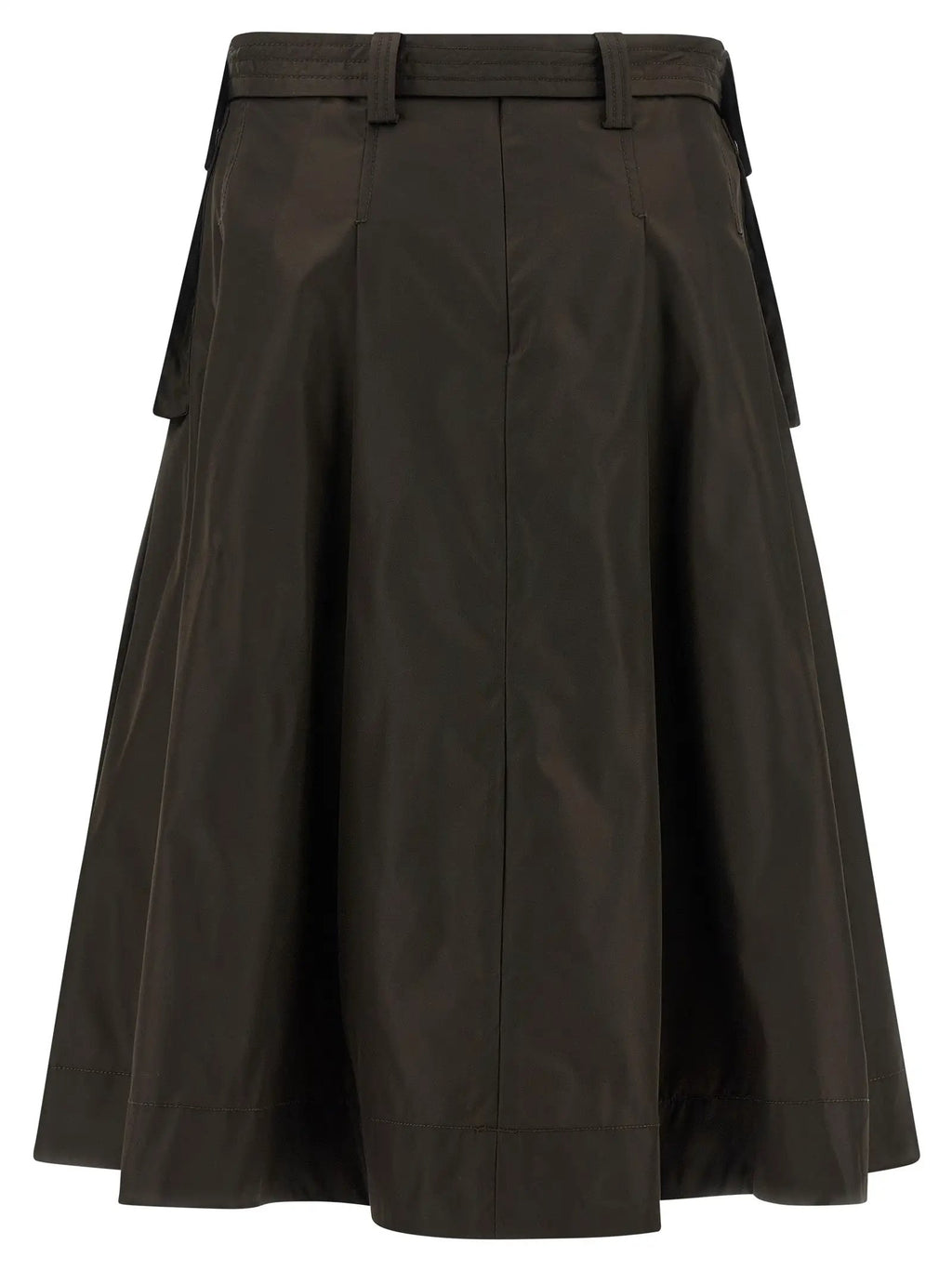 Ganni Brown Polyamide Midi Skirt