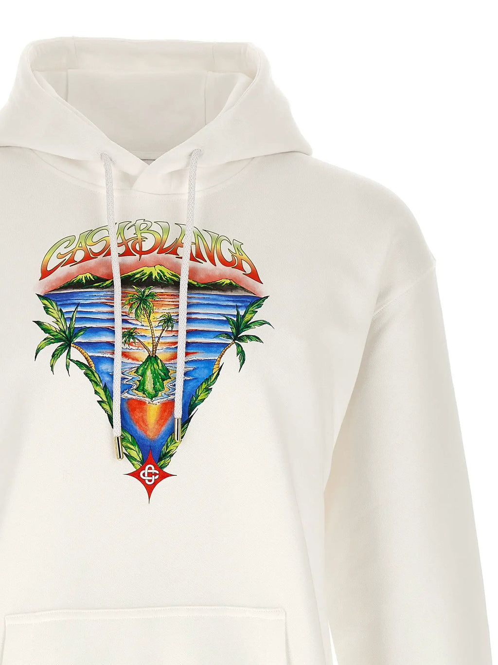 Casablanca White Organic Cotton Sweatshirt