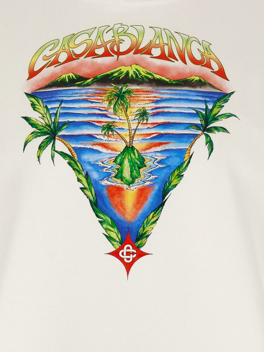Casablanca White Organic Cotton Sweatshirt