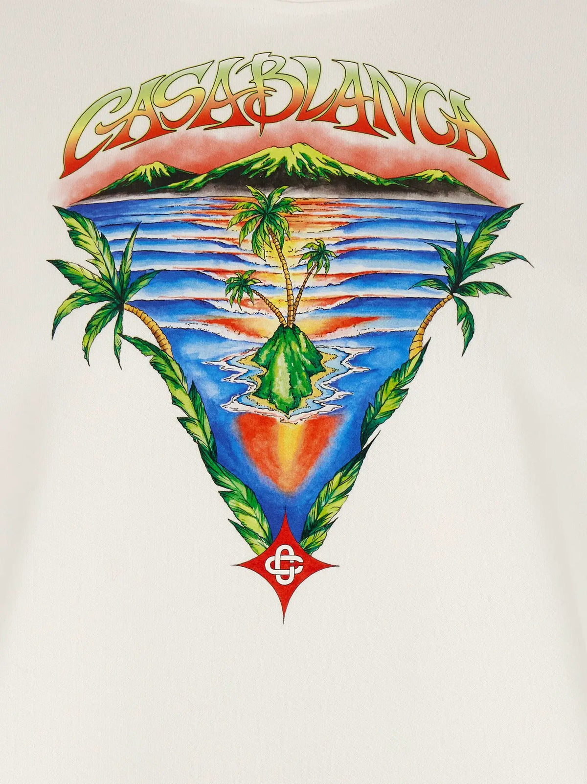 Casablanca White Organic Cotton Sweatshirt