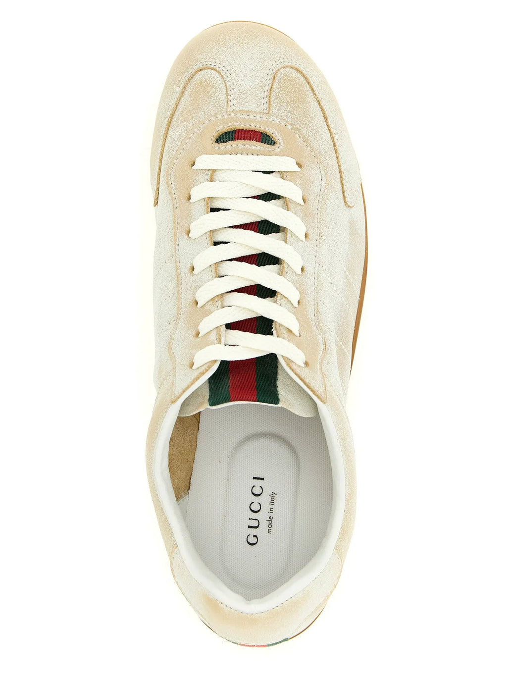 Gucci Beige Calfskin Low Top Sneakers