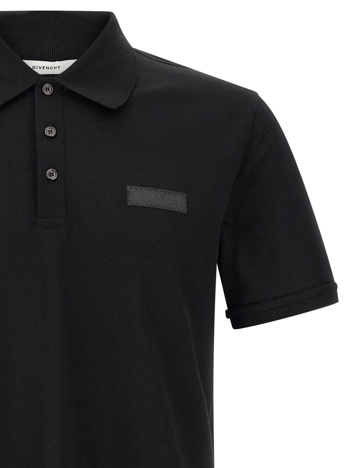 Polo en coton noir Givenchy